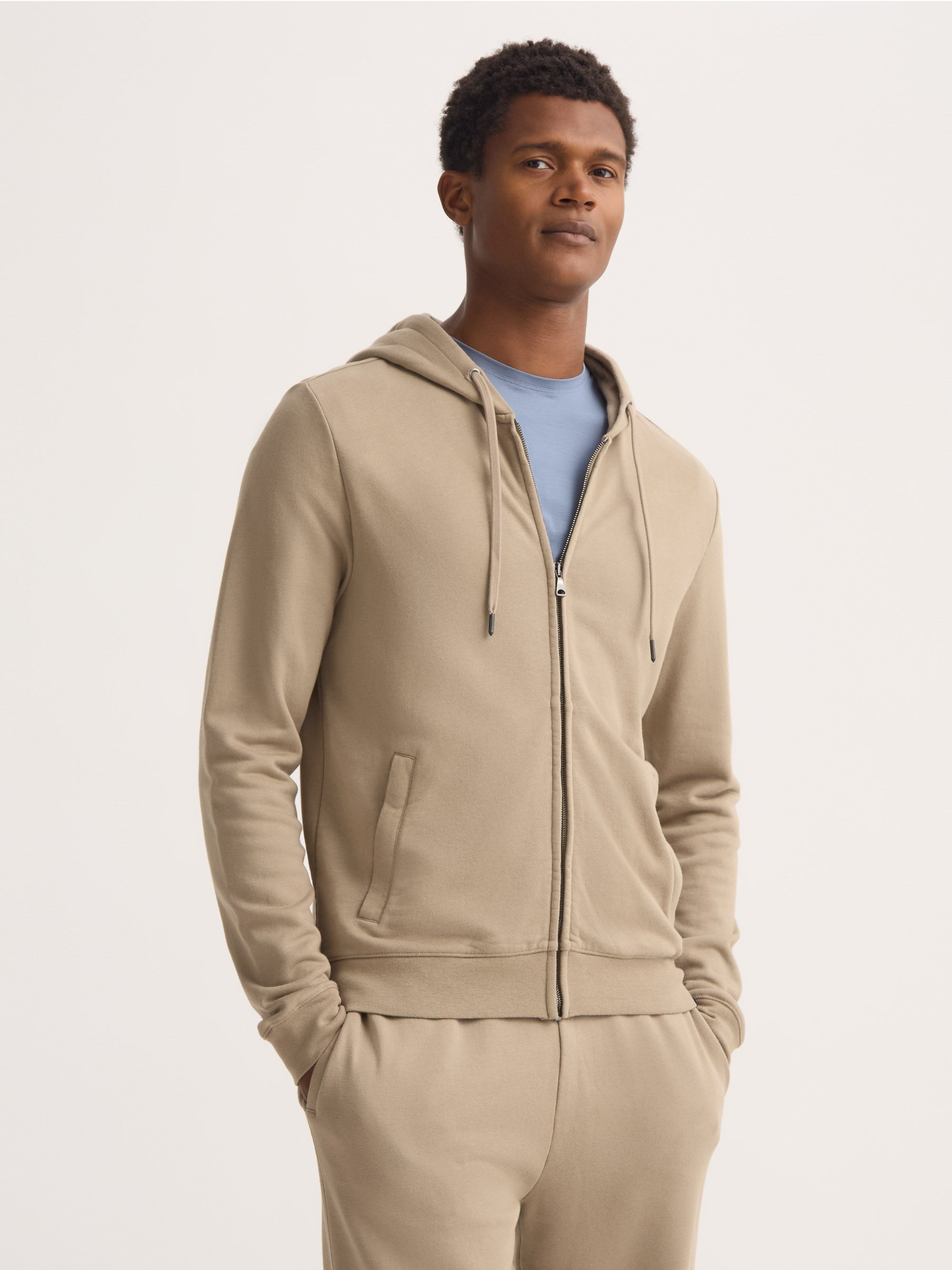 Men's Hoodie Quinn Cotton Modal Taupe