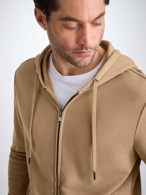 Men's Hoodie Quinn Cotton Modal Camel