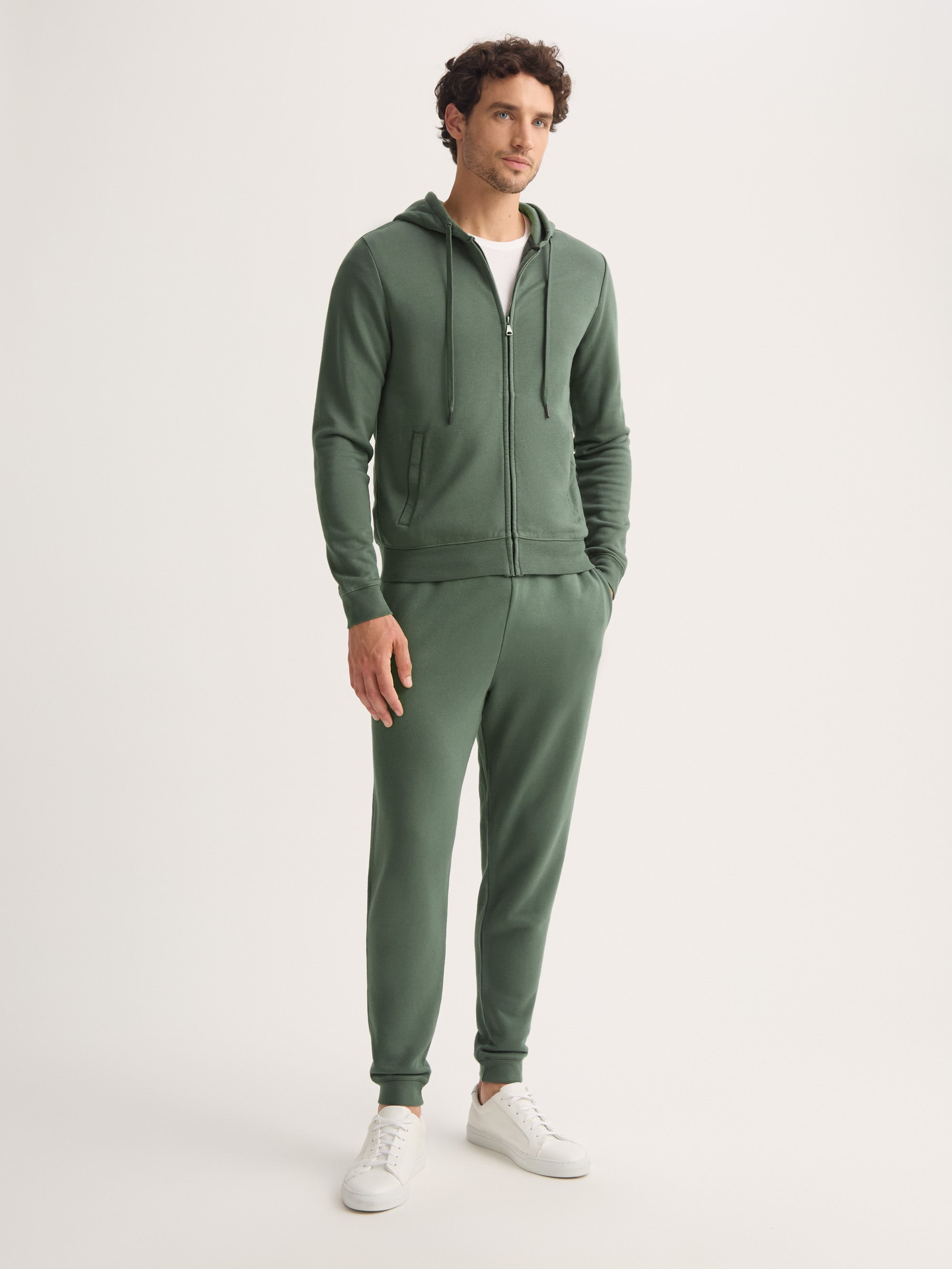 Men's Hoodie Quinn Cotton Modal Soft Green