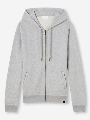 Men's Hoodie Quinn Cotton Modal Silver