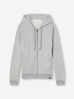 Men's Hoodie Quinn Cotton Modal Silver