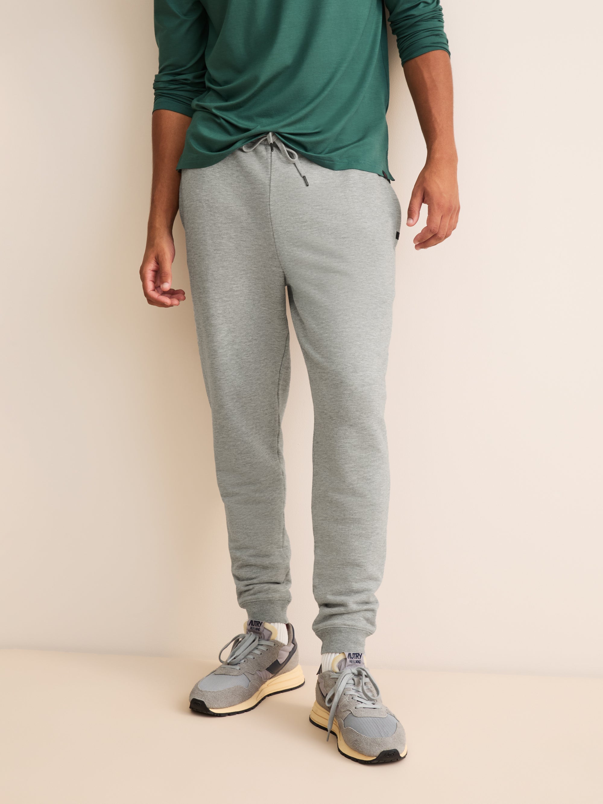 Harley Cotton Modal Cuffed Sweatpants Silver Gray