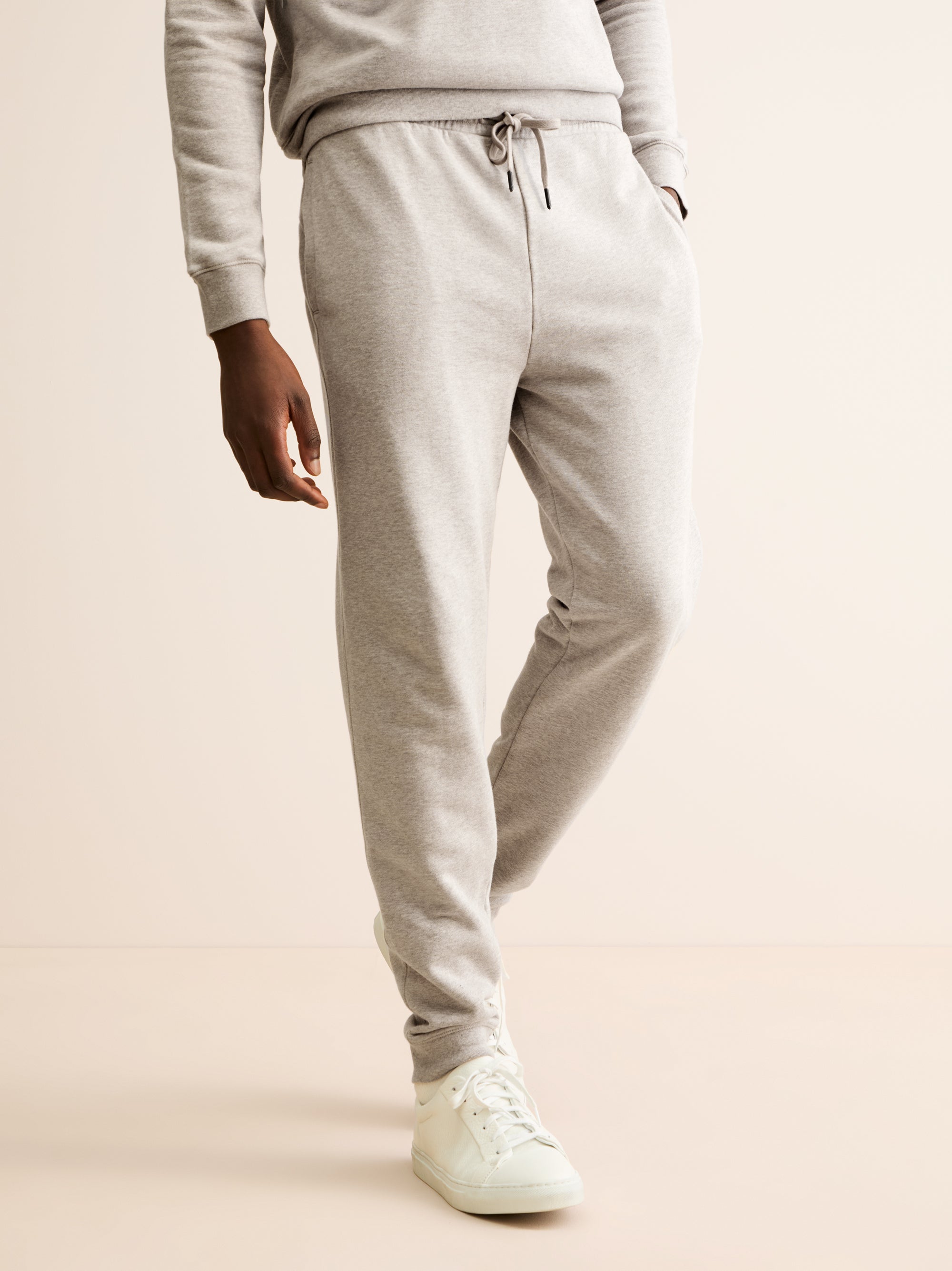 Men's Sweatpants Quinn Cotton Modal Greige Marl