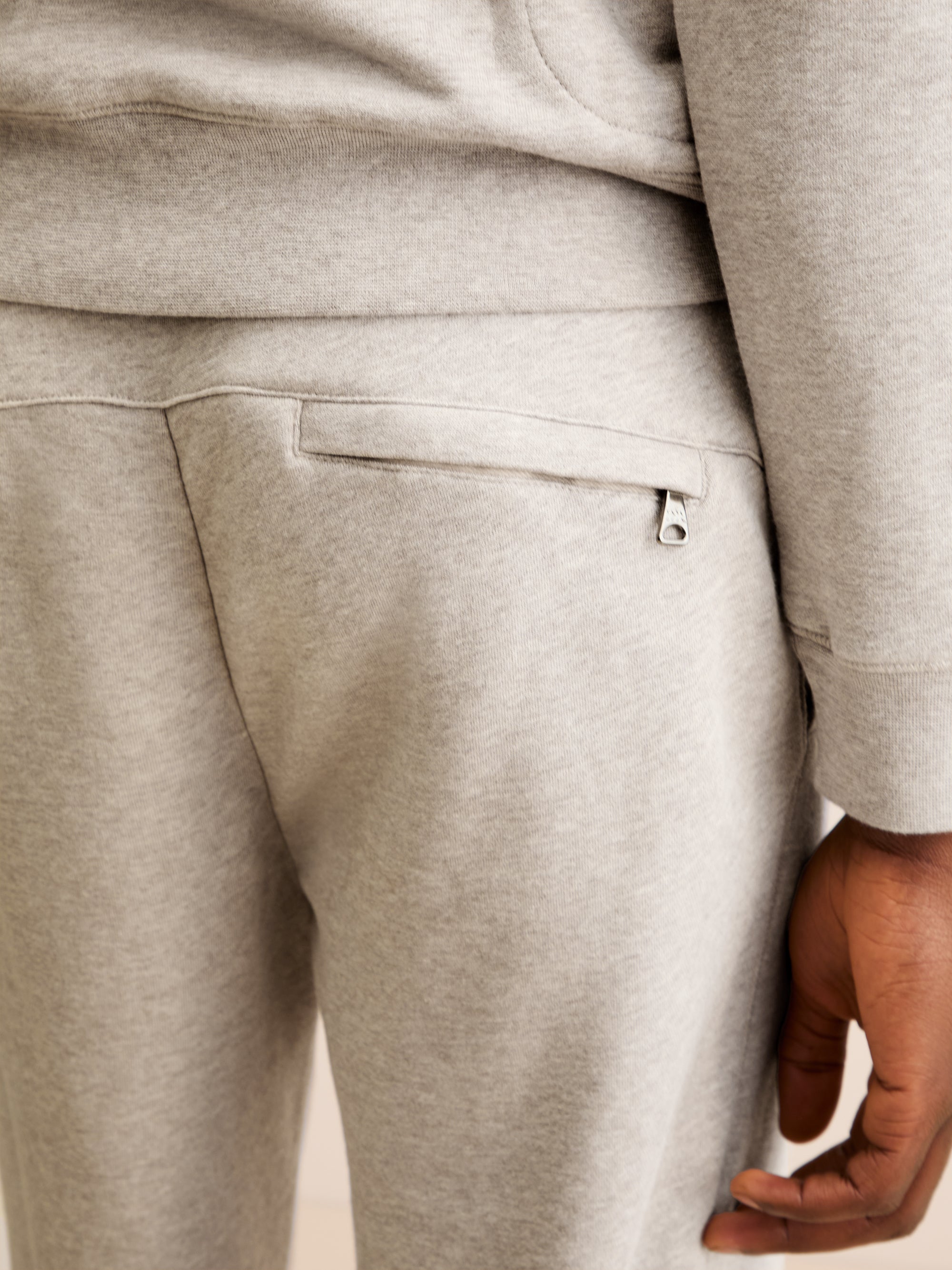 Men's Sweatpants Quinn Cotton Modal Greige Marl