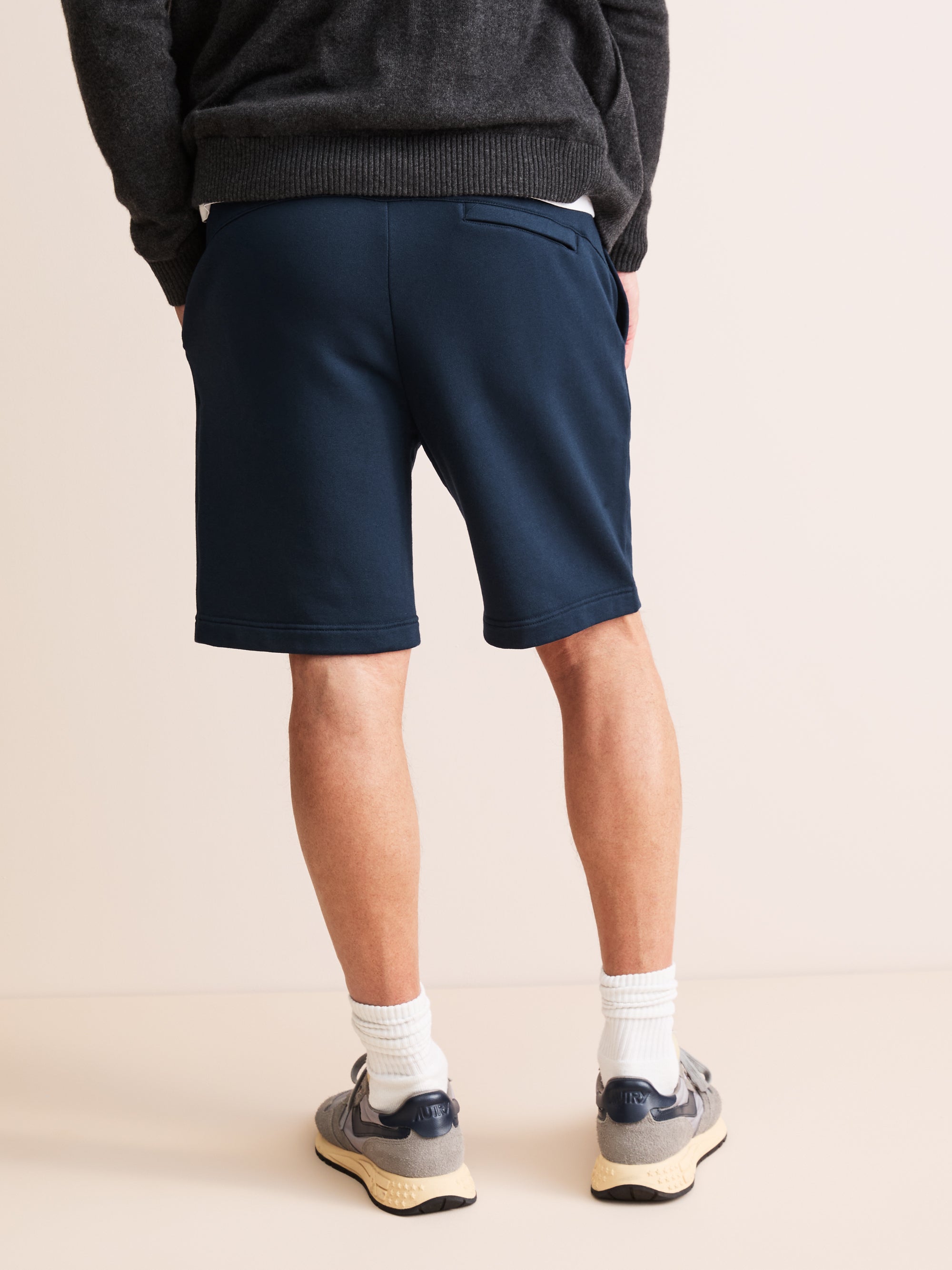 Harley Cotton Modal Sweat Shorts Navy Blue