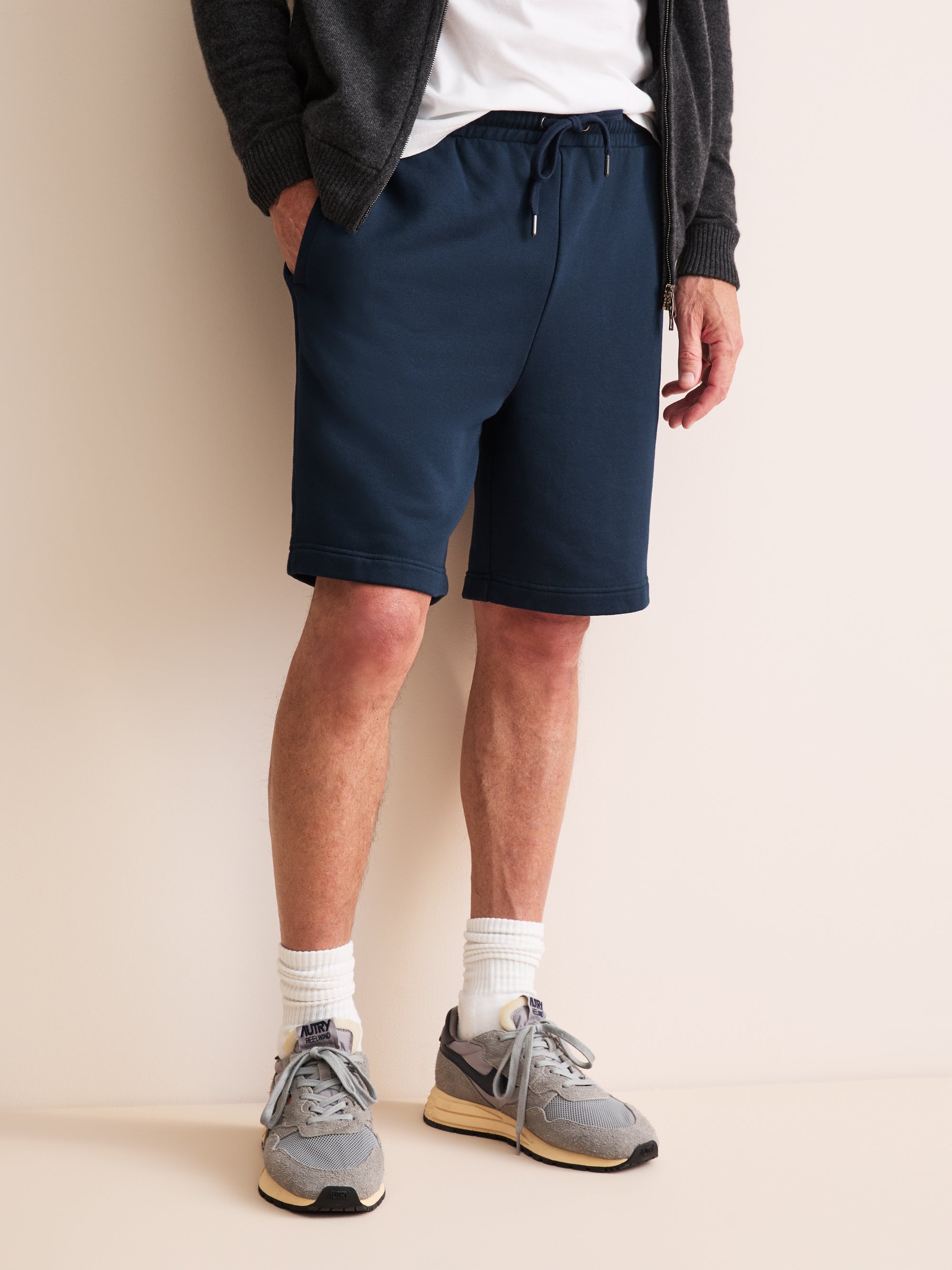 Harley Cotton Modal Sweat Shorts Navy Blue