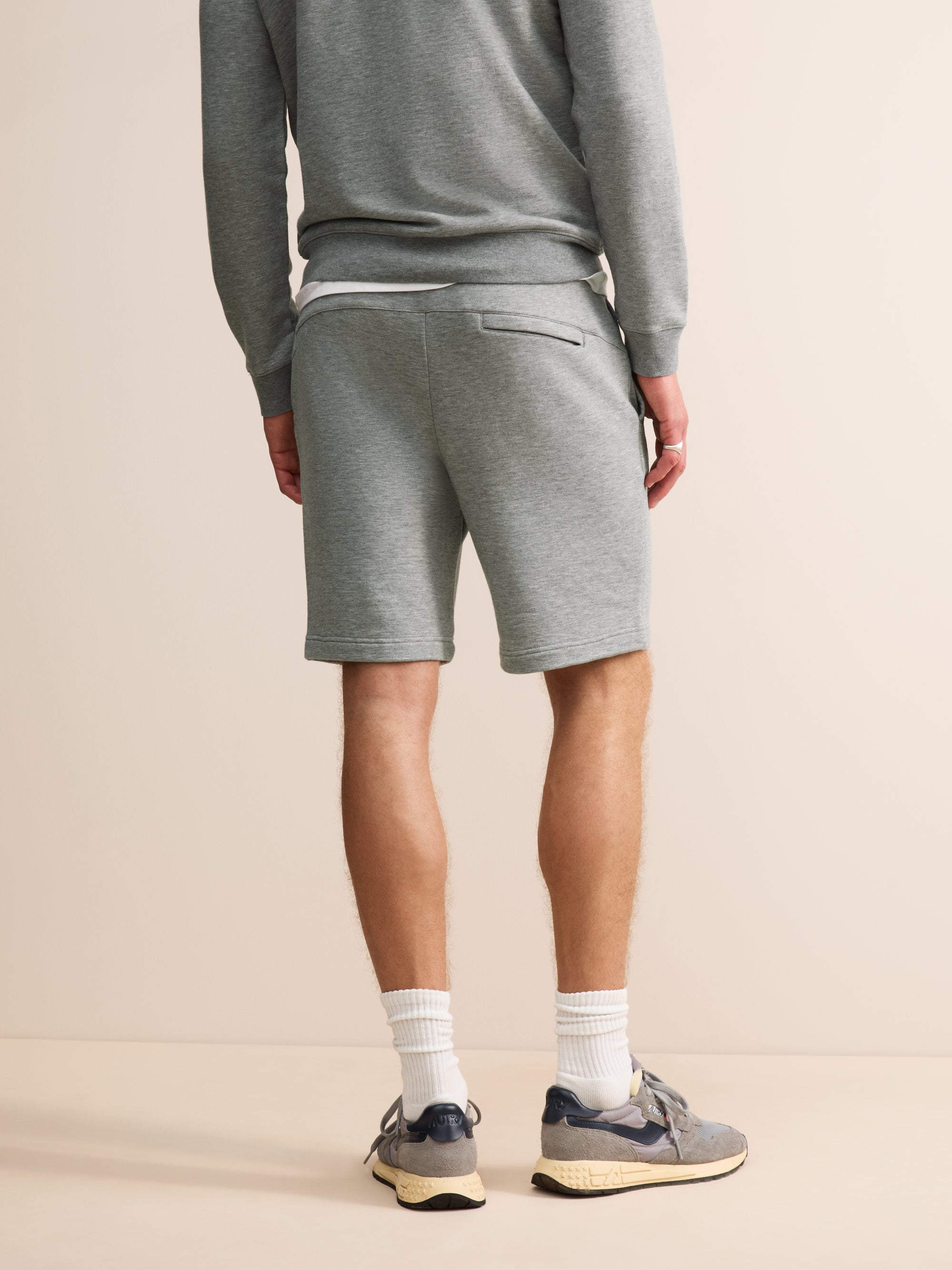 Harley Cotton Modal Sweat Shorts Silver Gray