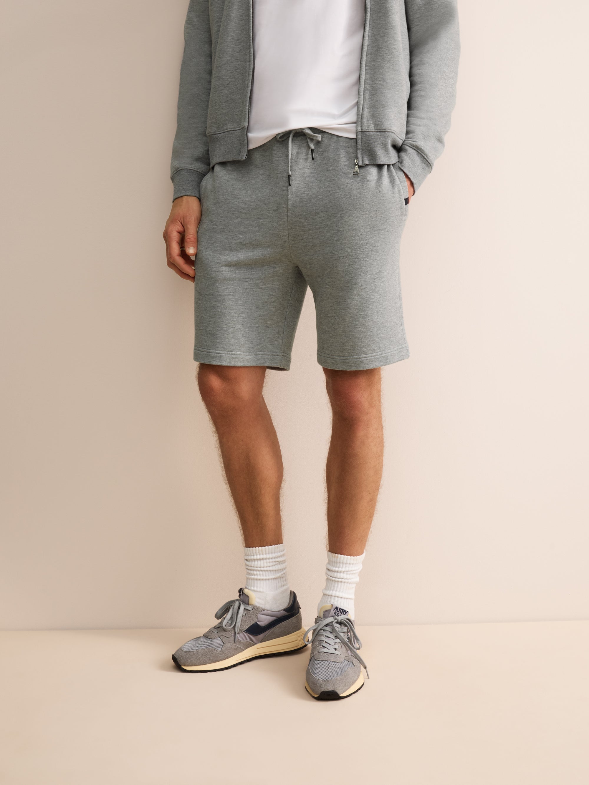 Harley Cotton Modal Sweat Shorts Silver Gray