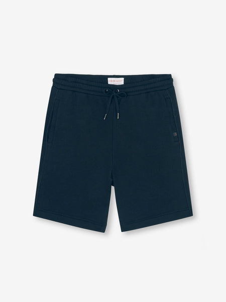Quinn Cotton Modal Navy Men's Sweat Shorts | Derek Rose