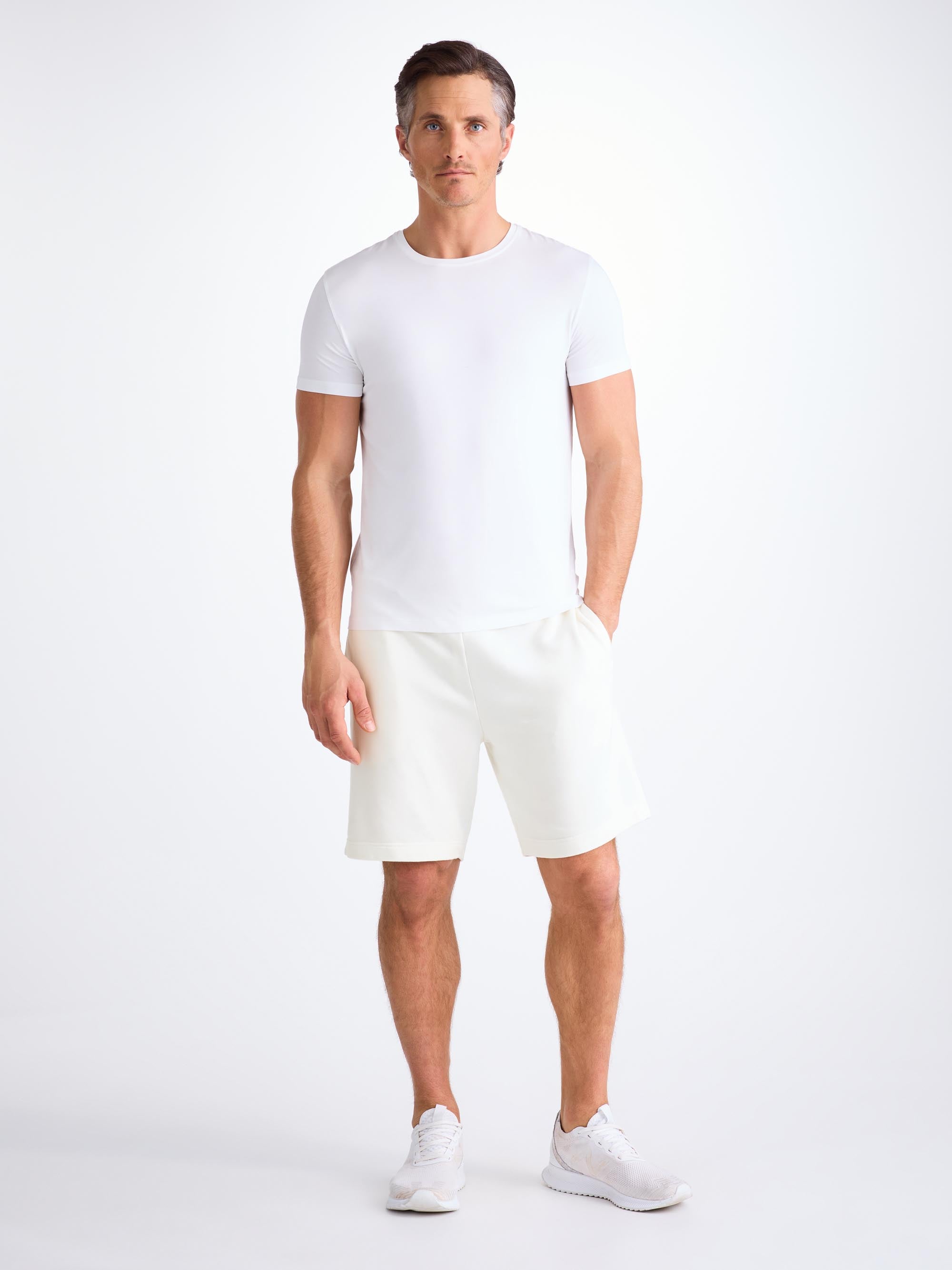 Men's Sweat Shorts Quinn Cotton Modal White
