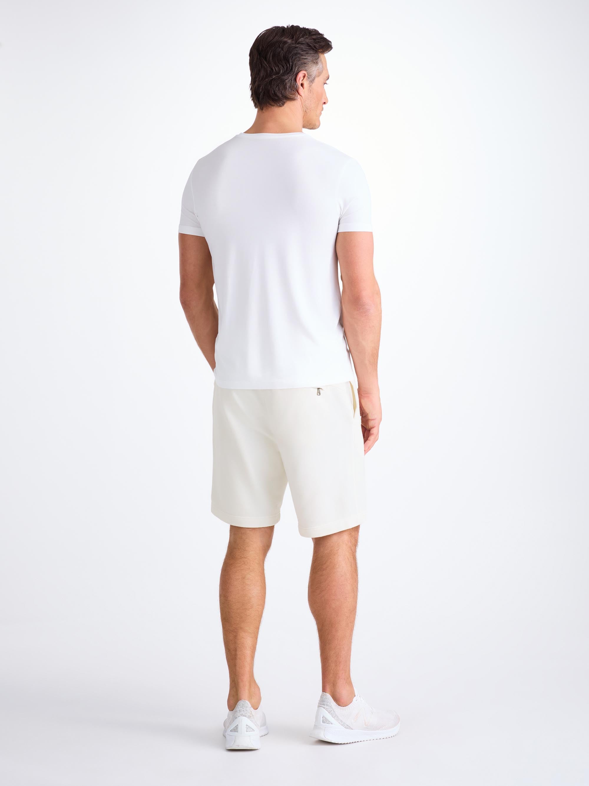 Men's Sweat Shorts Quinn Cotton Modal White