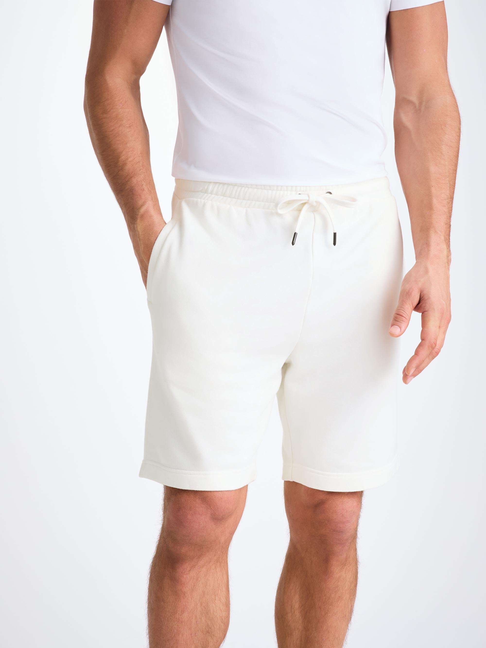Men's Sweat Shorts Quinn Cotton Modal White