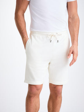Men's Sweat Shorts Quinn Cotton Modal White