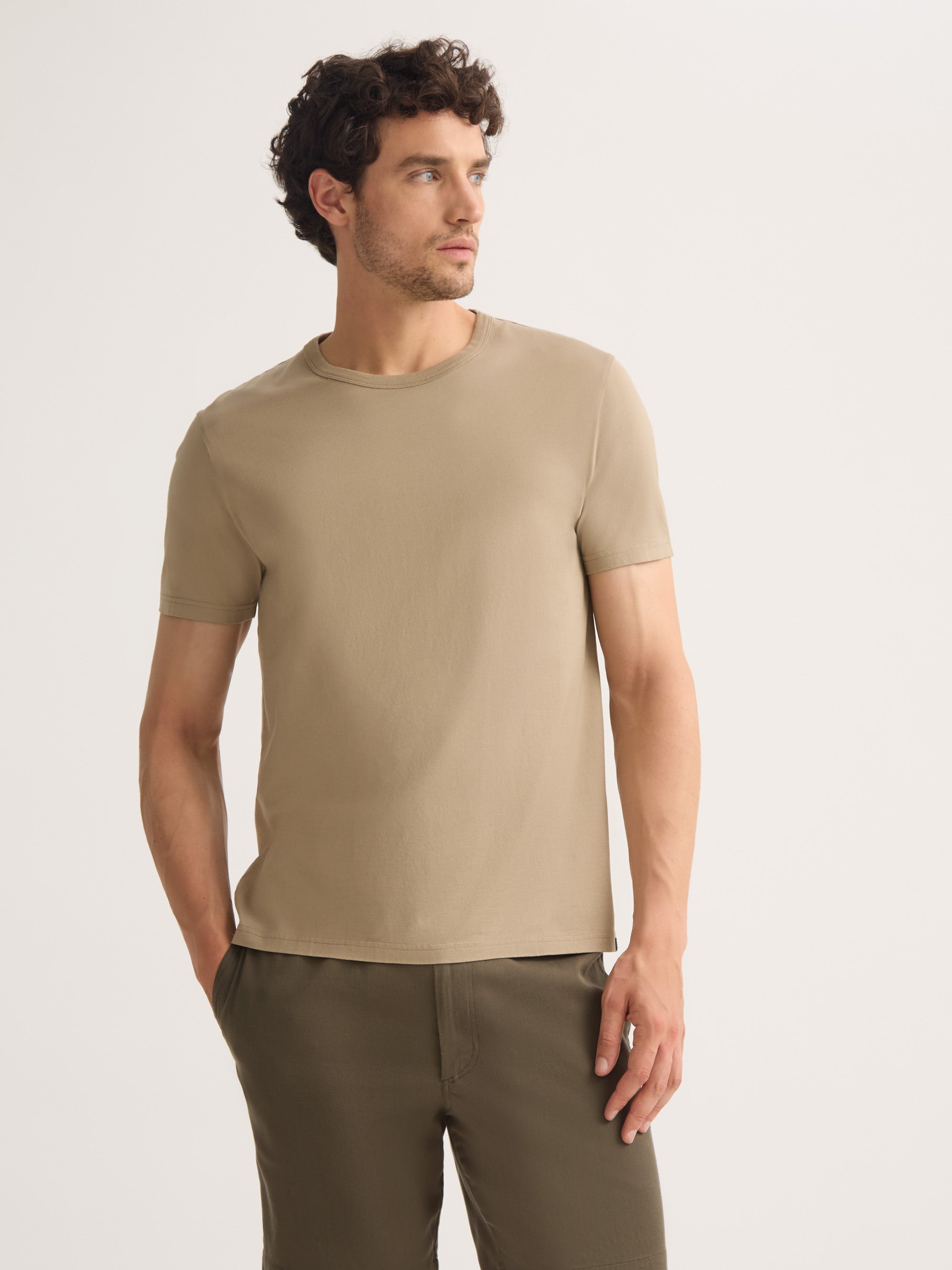 Men's T-Shirt Barny Pima Cotton Taupe
