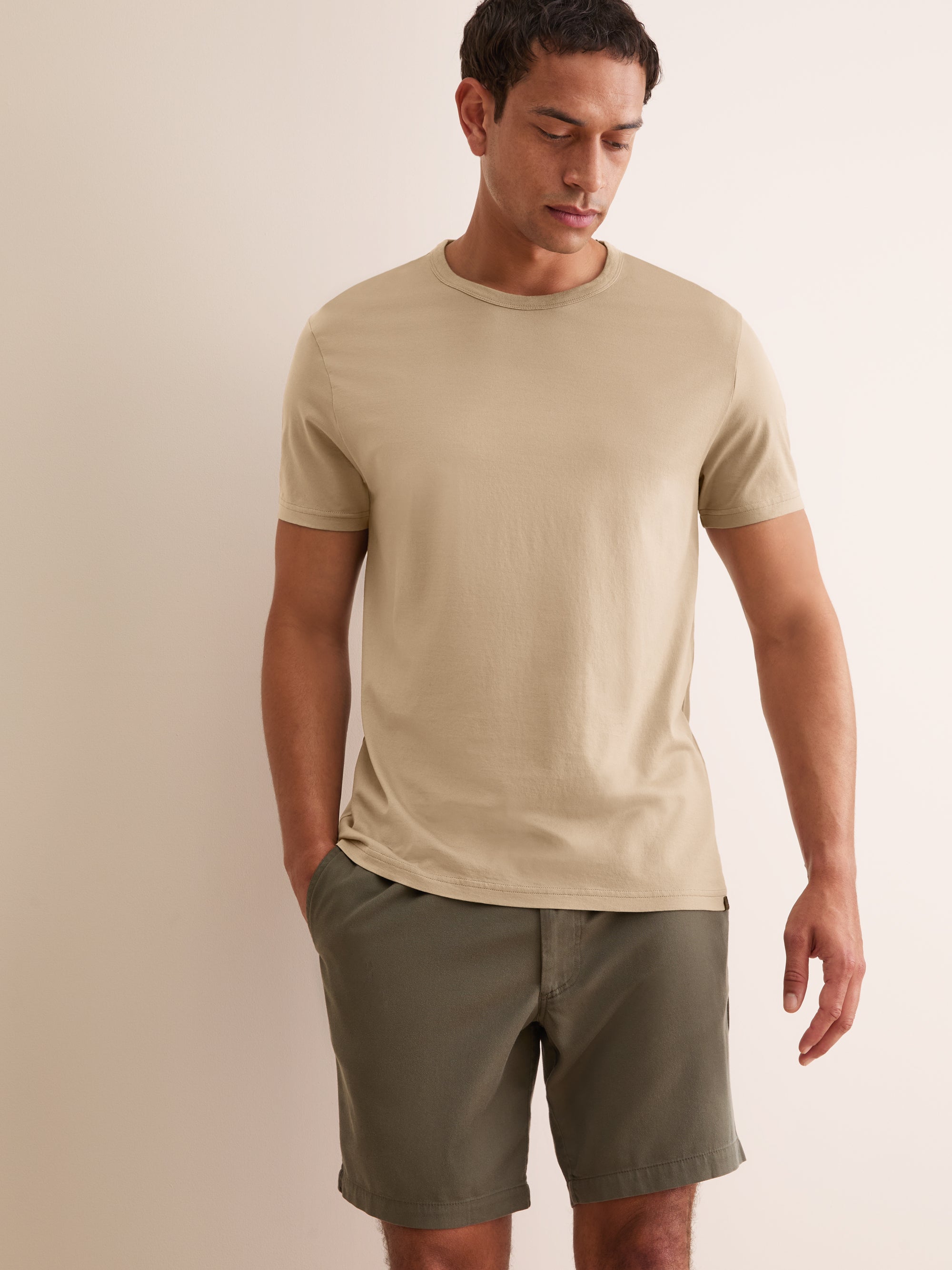 Men's T-Shirt Barny Pima Cotton Taupe
