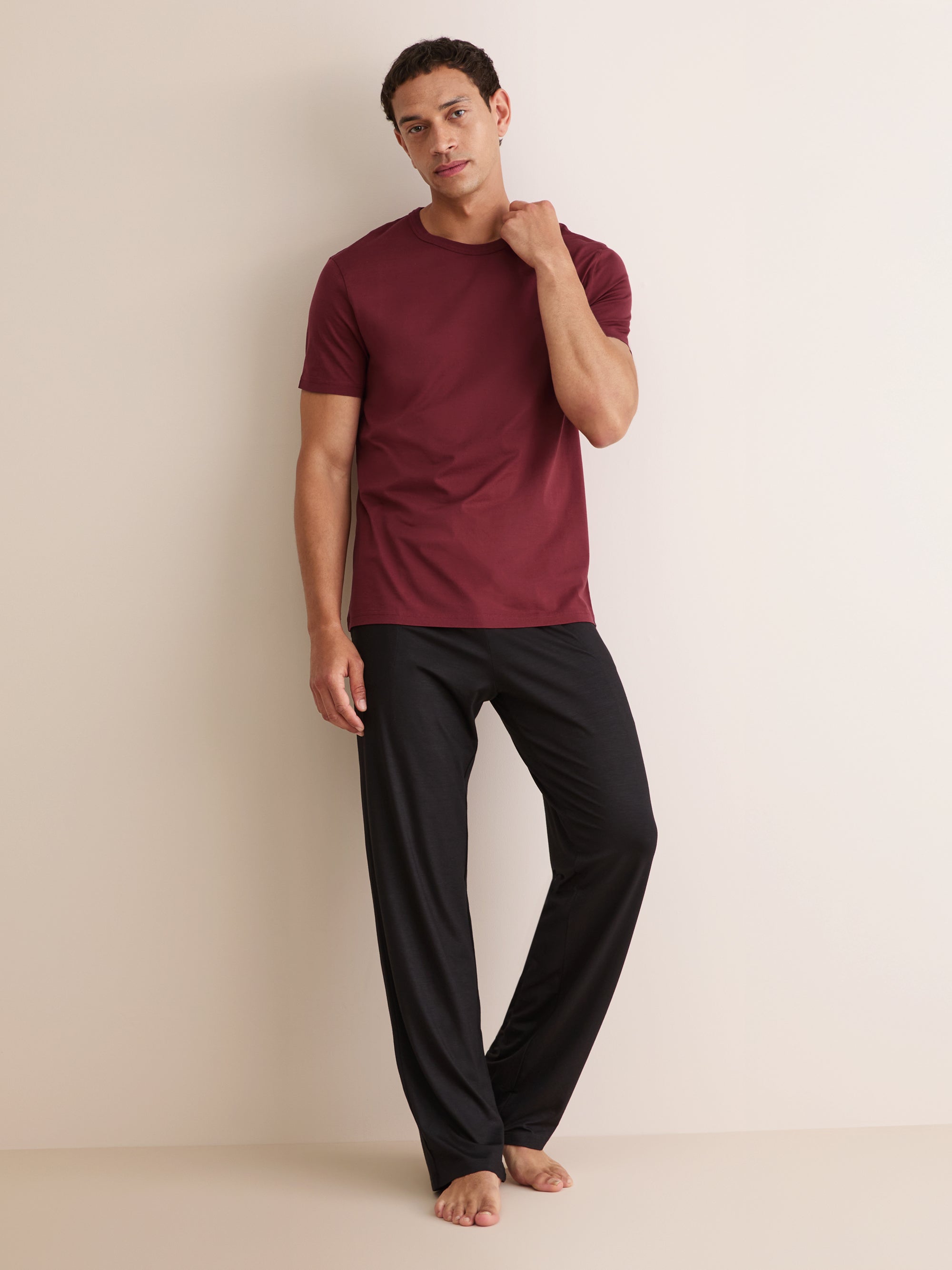 Men's T-Shirt Barny Pima Cotton Burgundy