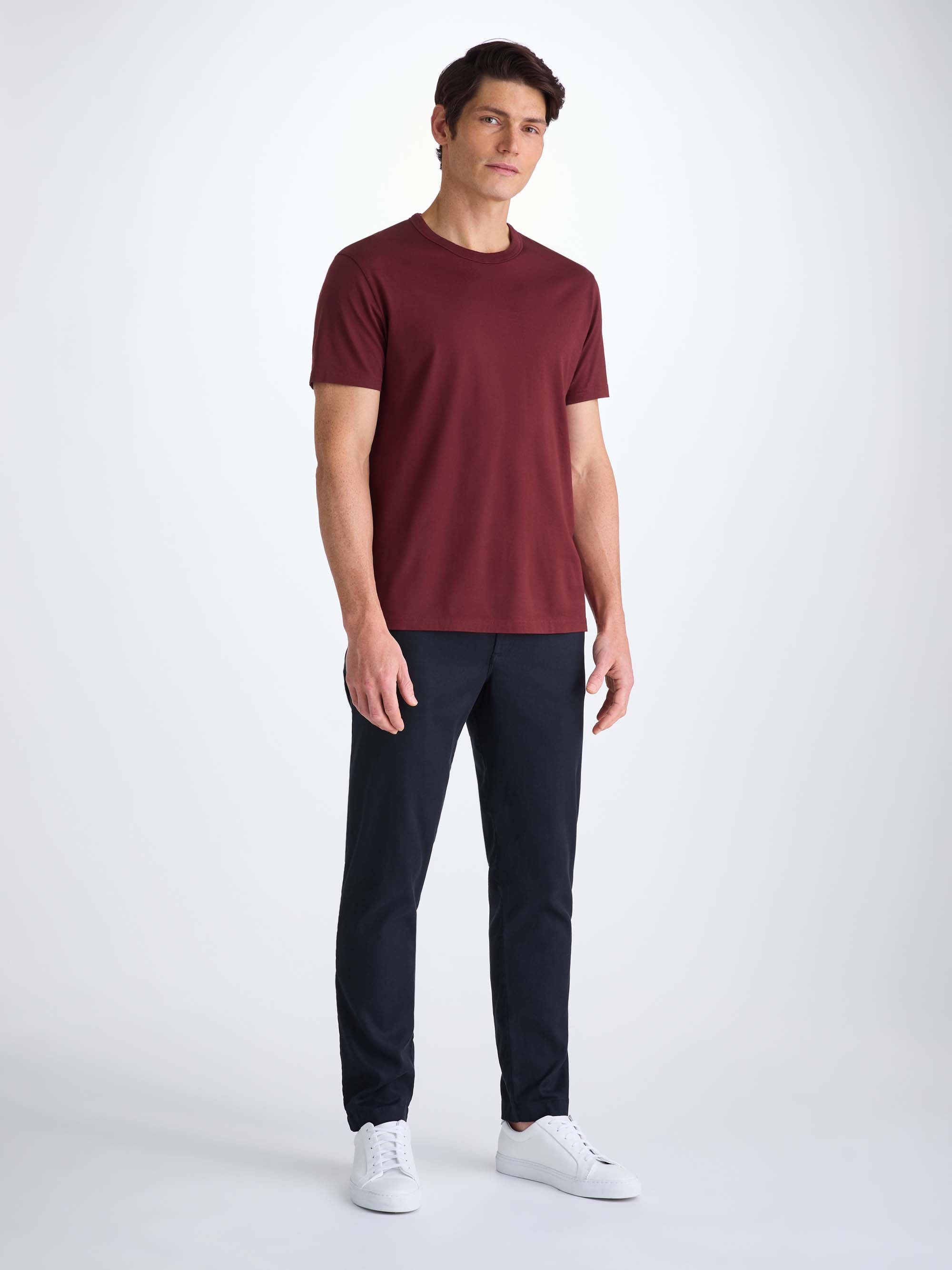 Men's T-Shirt Barny Pima Cotton Burgundy