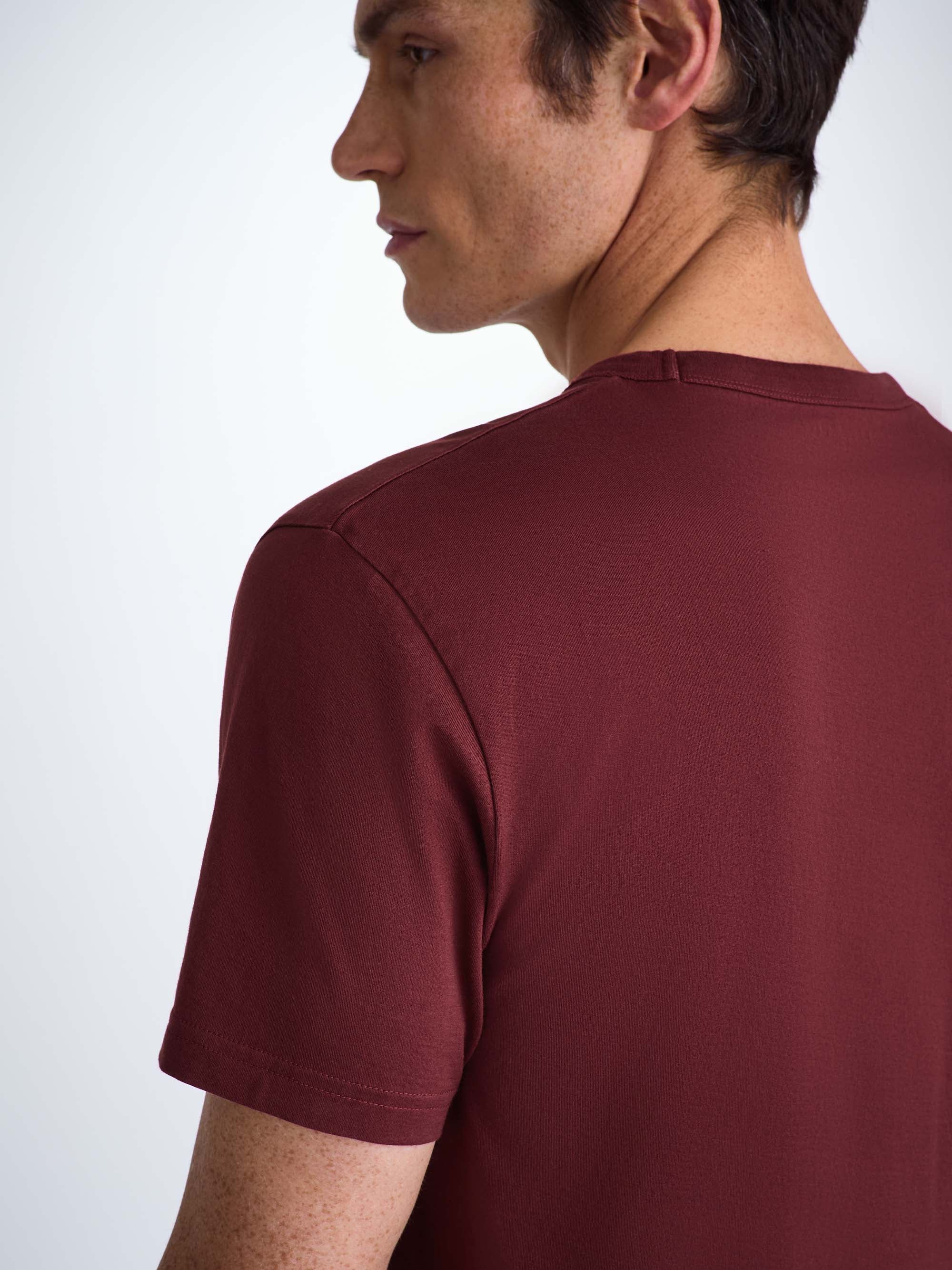 Men's T-Shirt Barny Pima Cotton Burgundy