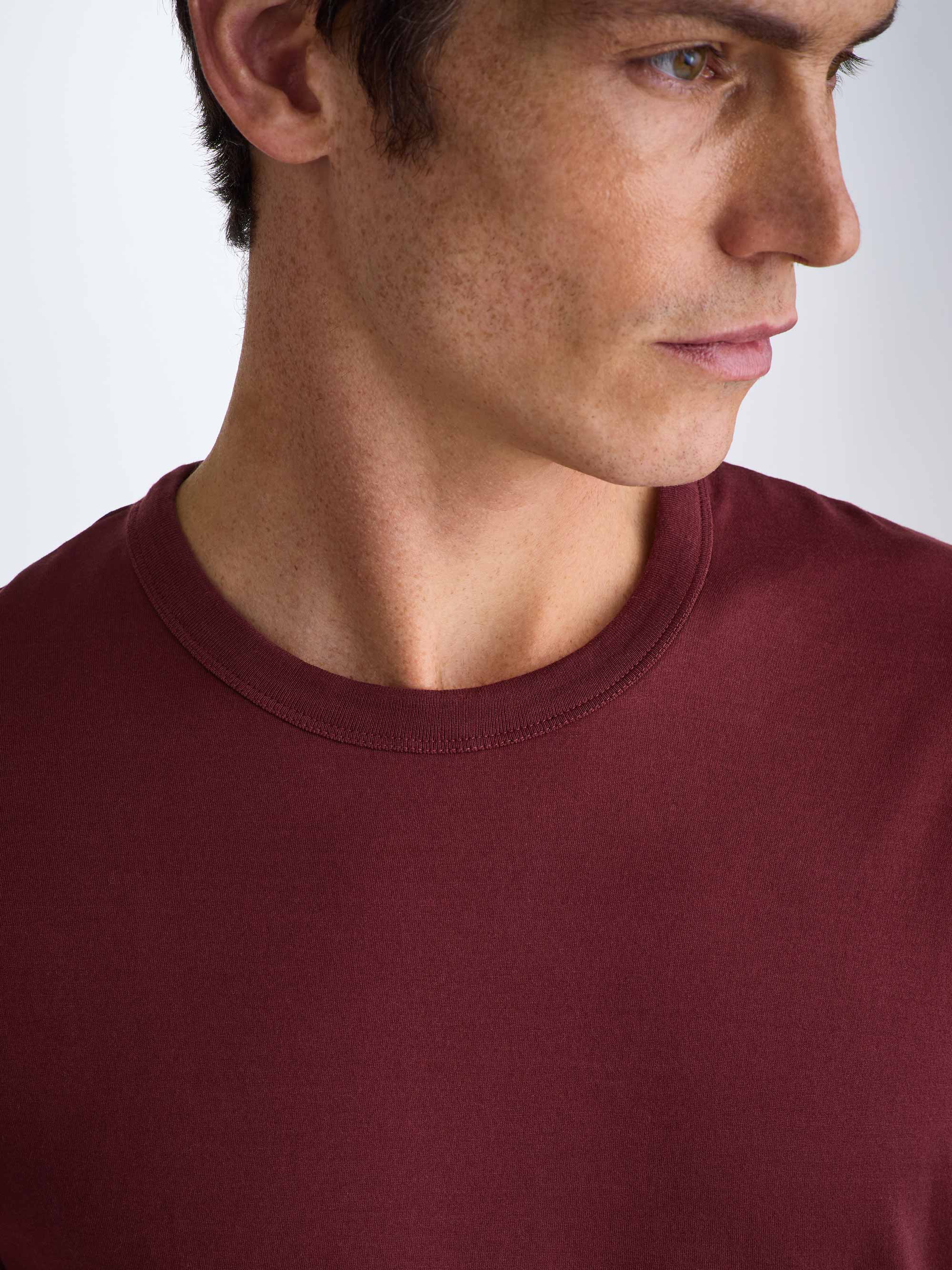 Men's T-Shirt Barny Pima Cotton Burgundy