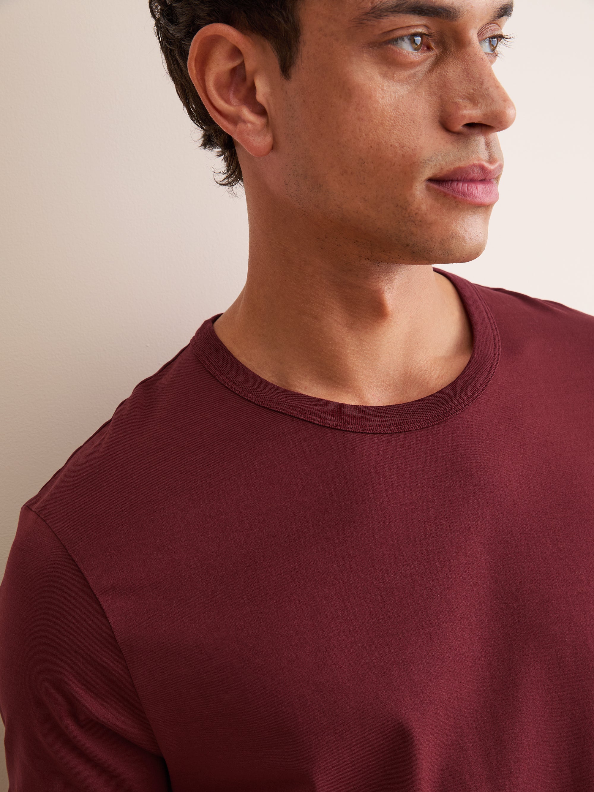 Men's T-Shirt Barny Pima Cotton Burgundy