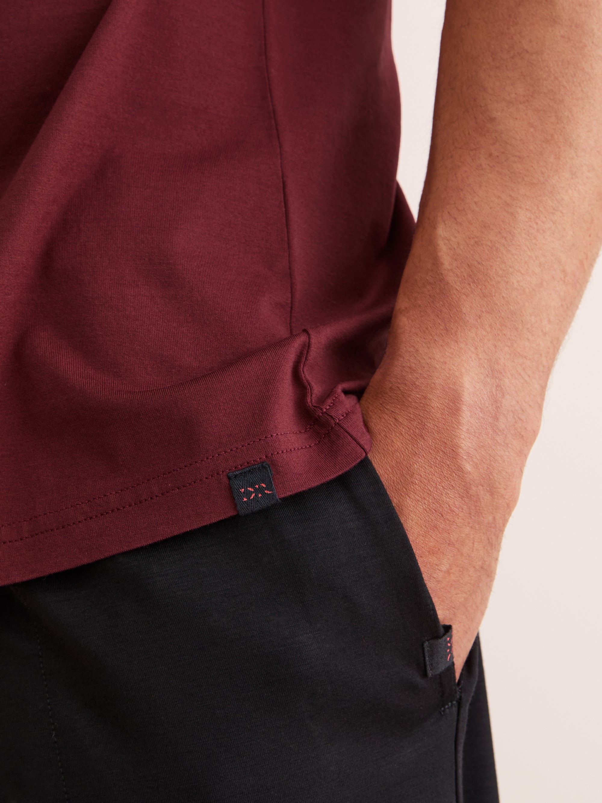 Men's T-Shirt Barny Pima Cotton Burgundy