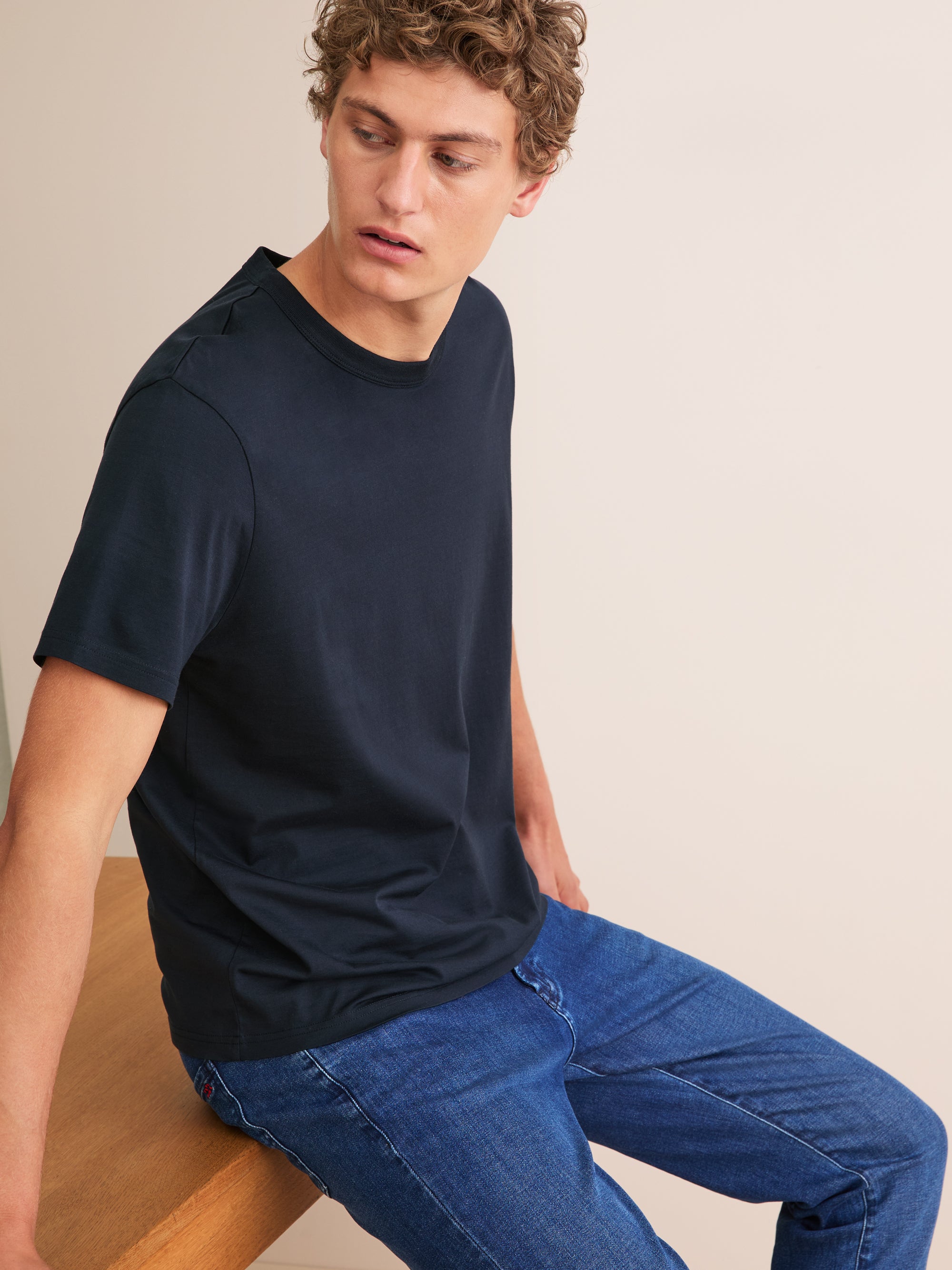 Men's T-Shirt Barny Pima Cotton Navy