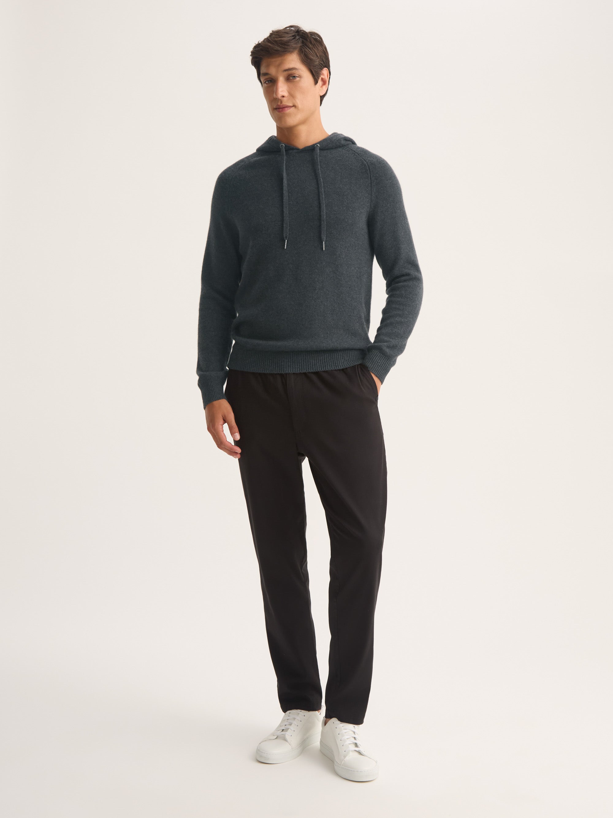 Men's Pullover Hoodie Dominic Cashmere Charcoal