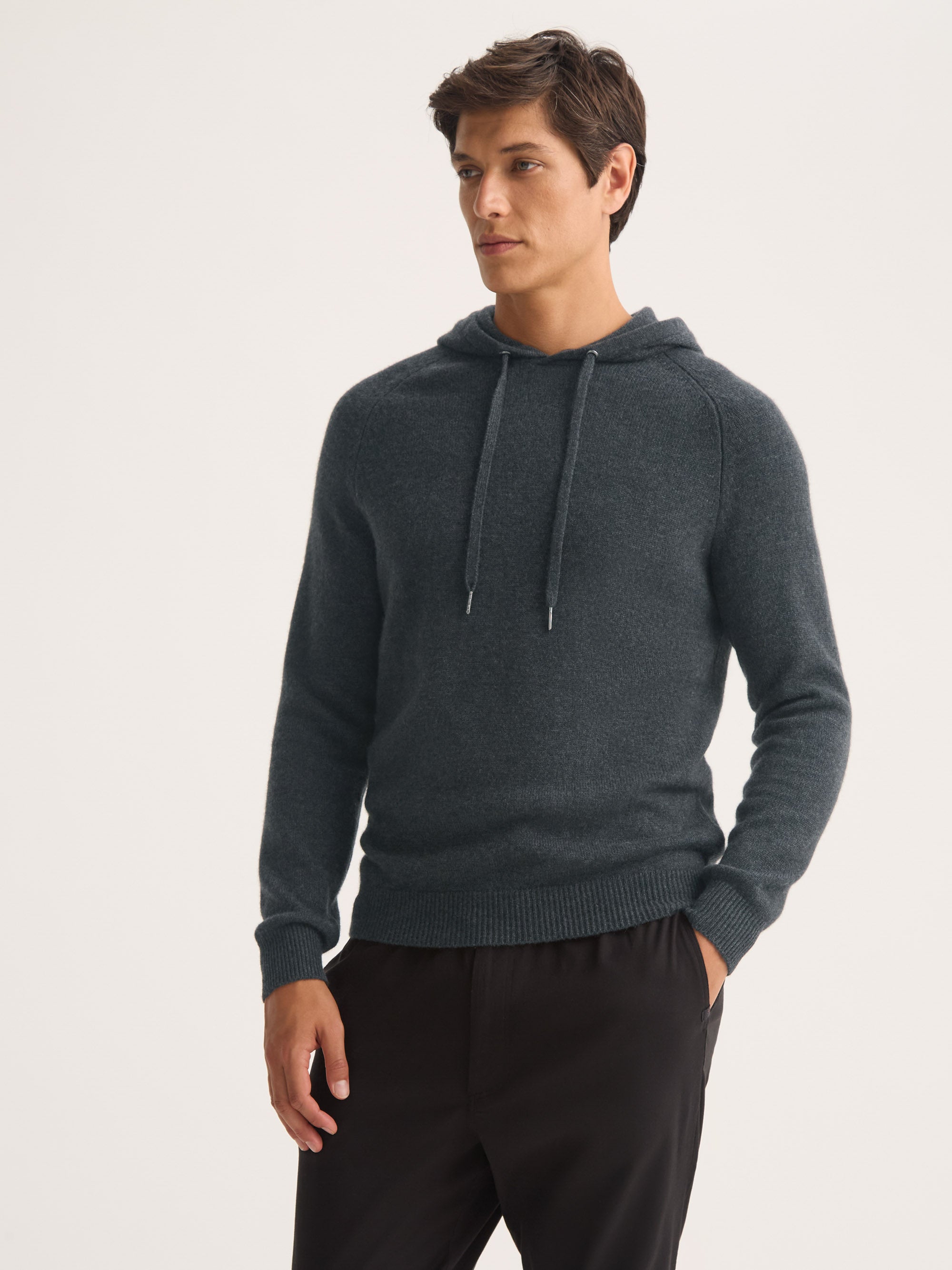 Men's Pullover Hoodie Dominic Cashmere Charcoal