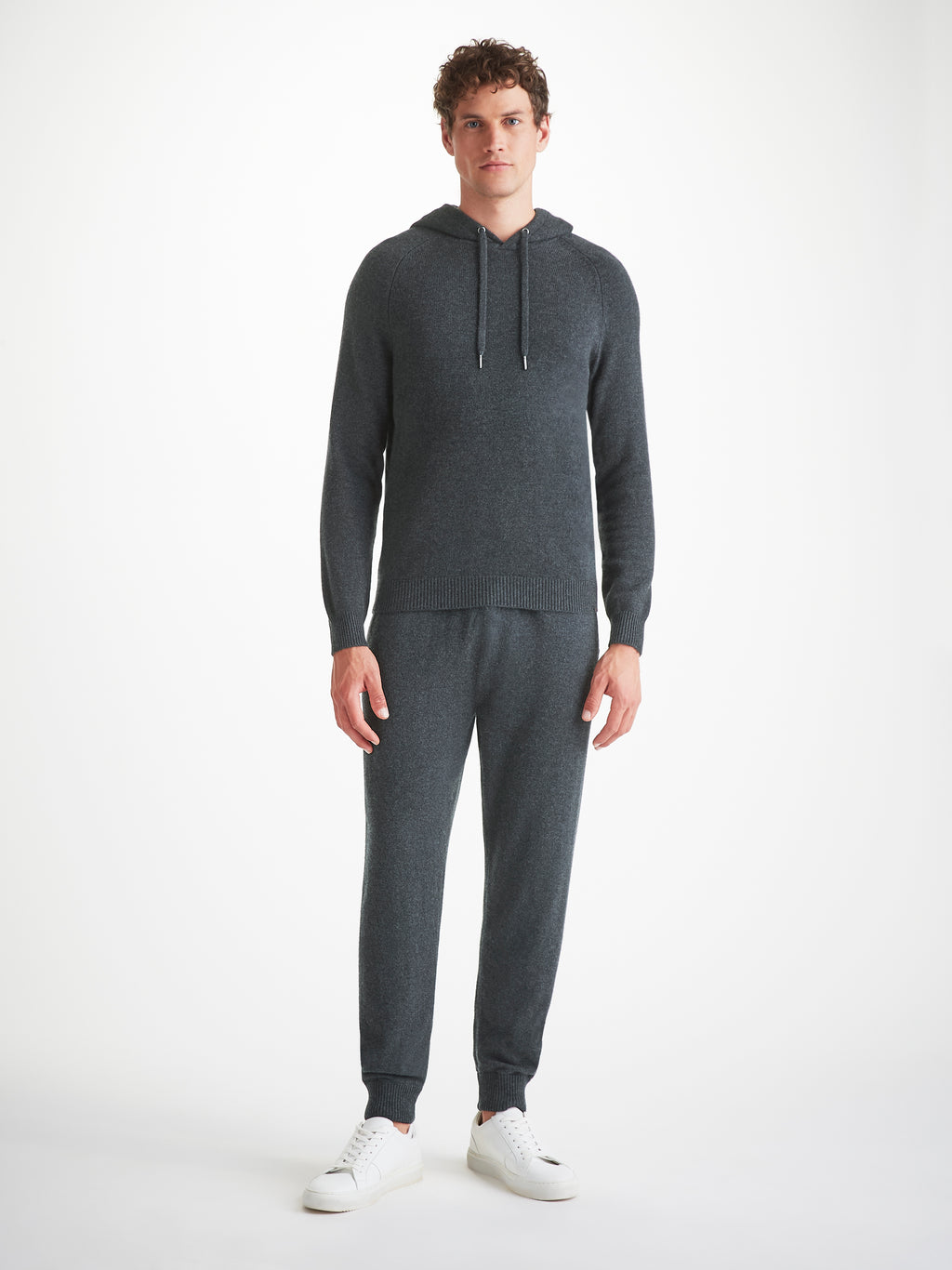 Pullover Hoodie Track Pants Cashmere Set