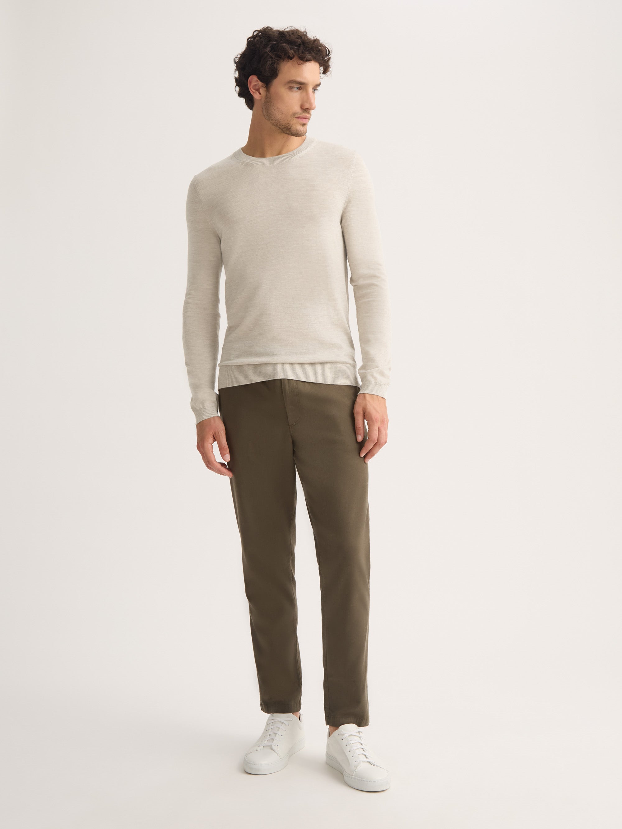 Men's Sweater Orson Merino Wool Oat