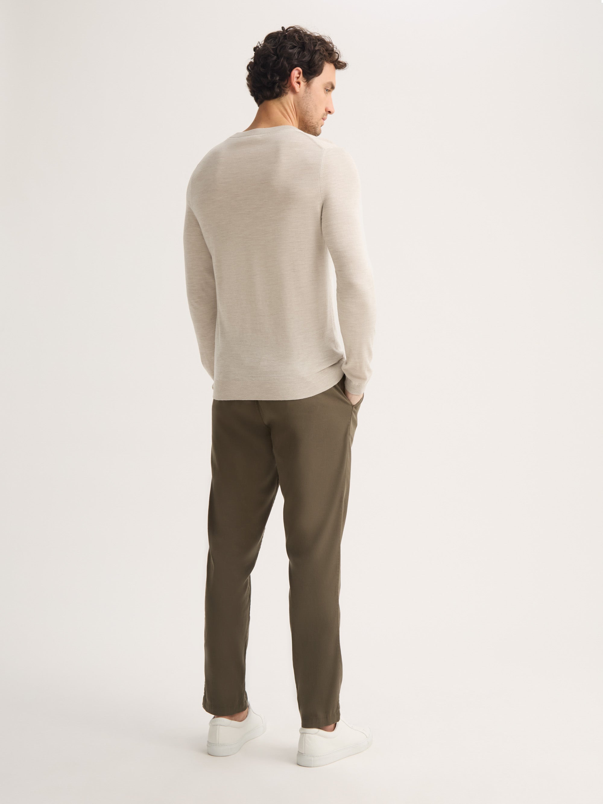 Men's Sweater Orson Merino Wool Oat