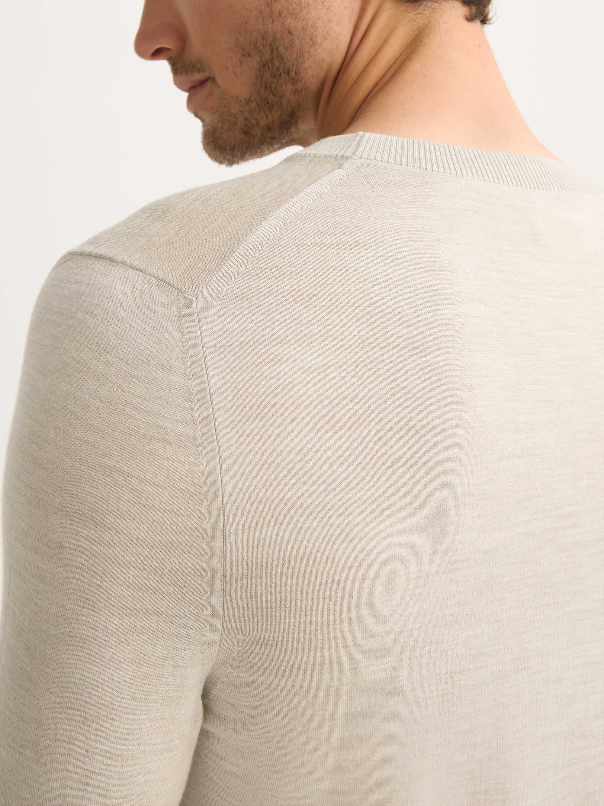 Men's Sweater Orson Merino Wool Oat