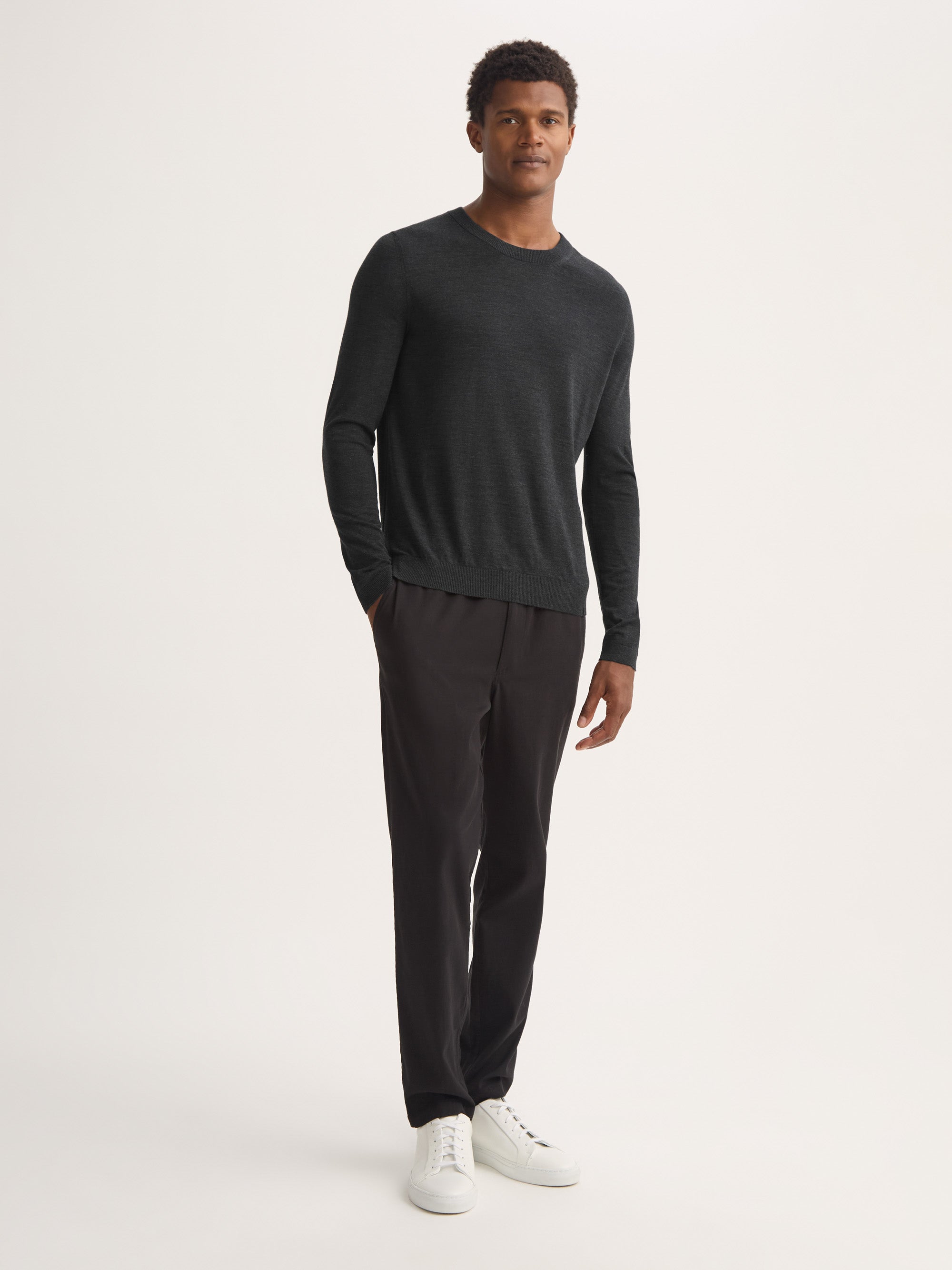 Men's Sweater Orson Merino Wool Charcoal