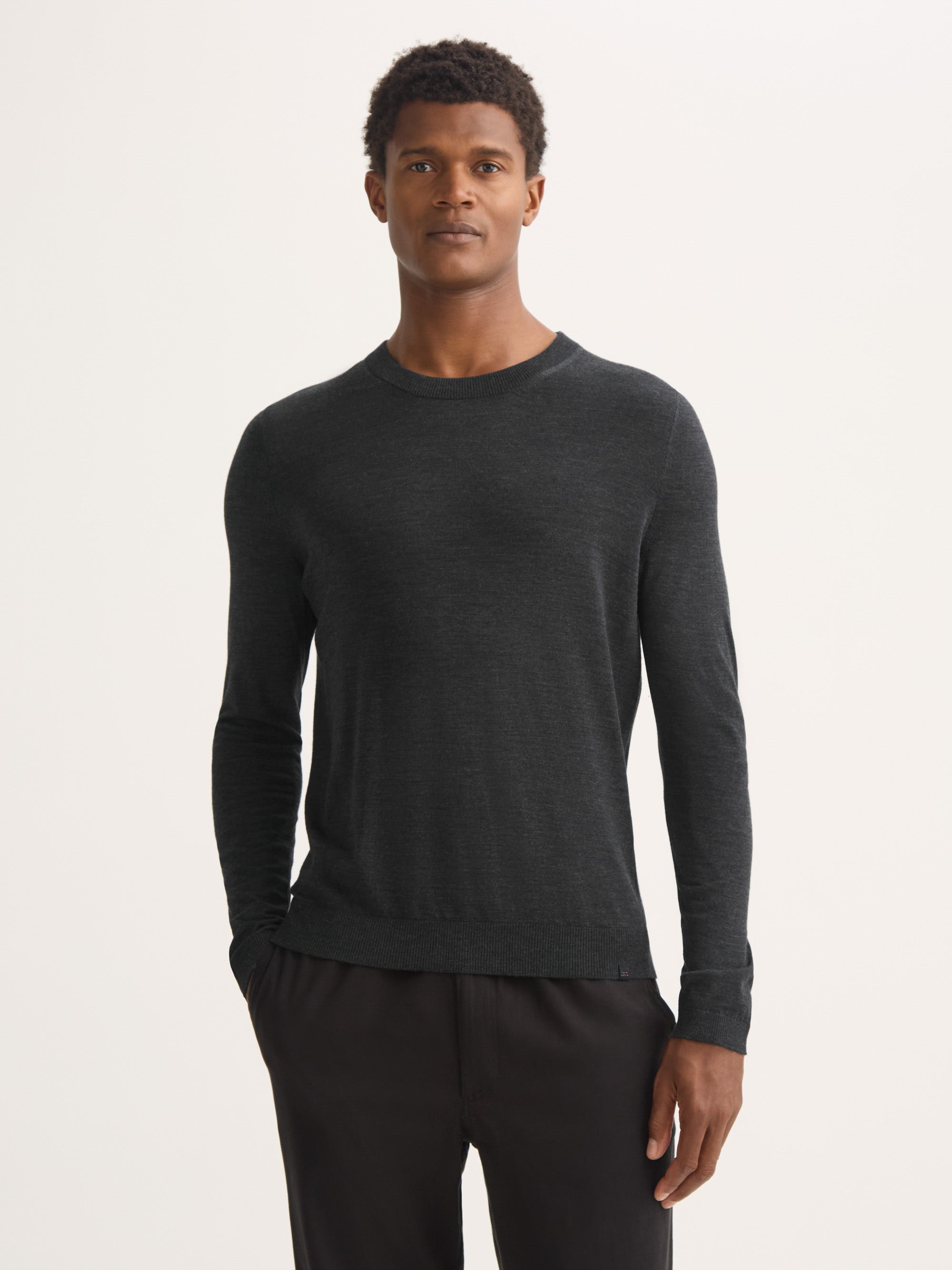 Men's Sweater Orson Merino Wool Charcoal