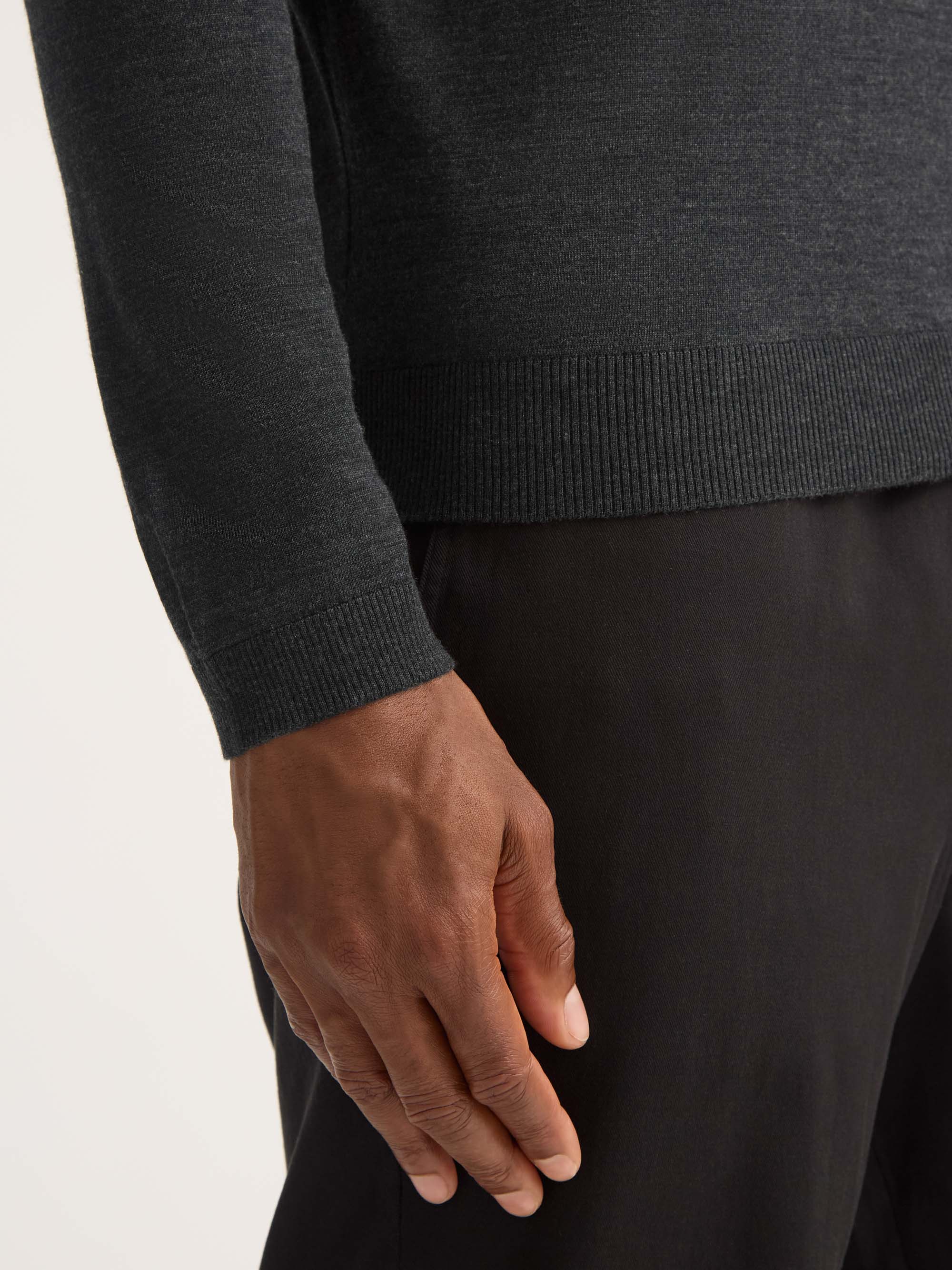 Men's Sweater Orson Merino Wool Charcoal