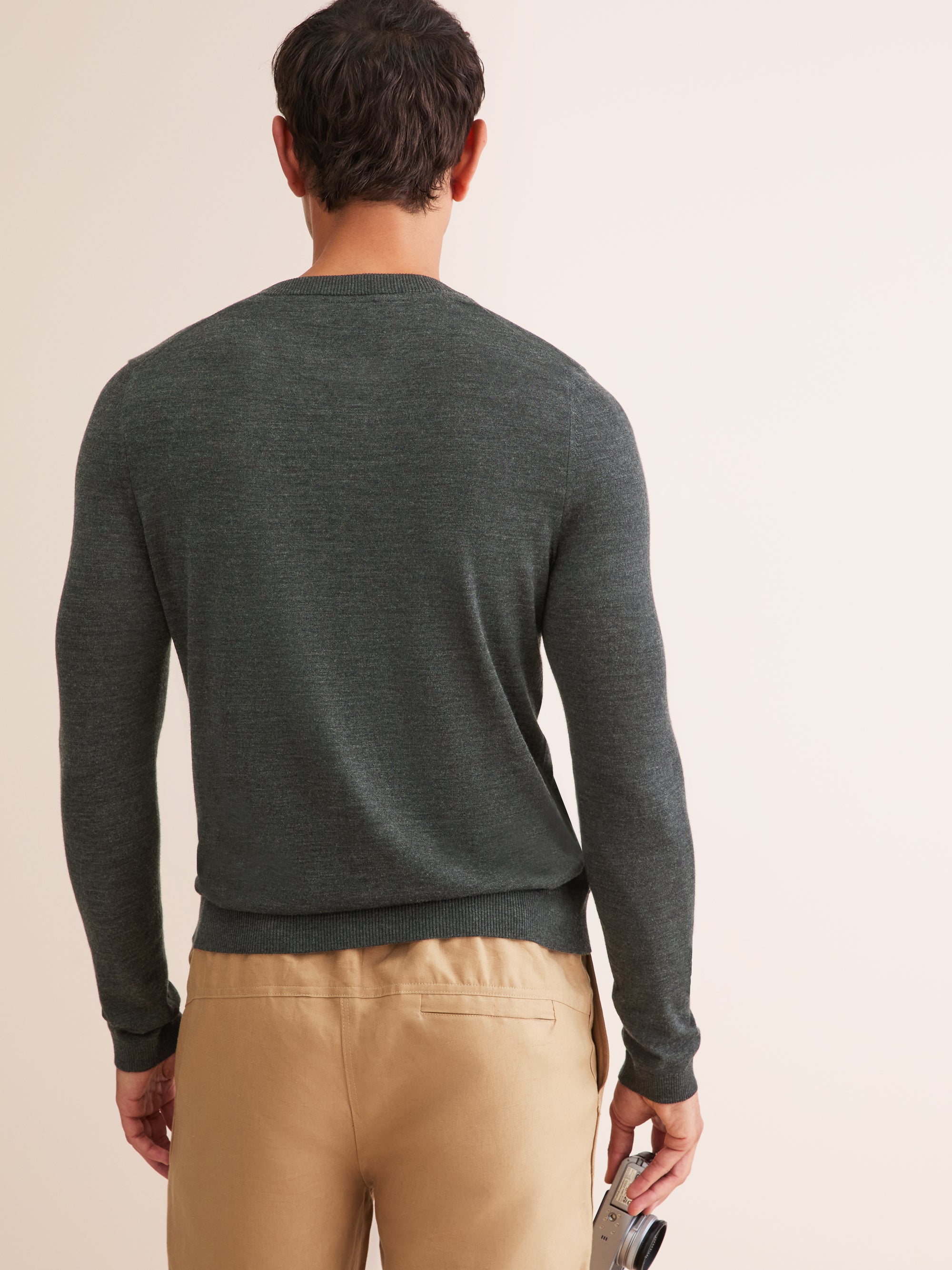Men's Sweater Orson Merino Wool Charcoal