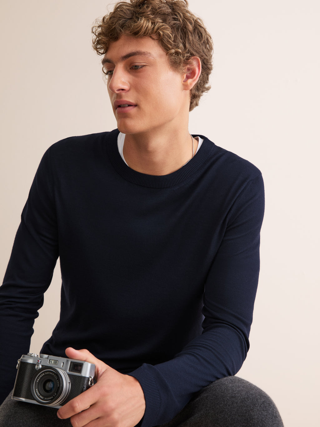 Orson Superfine Merino Wool Sweater Navy Blue