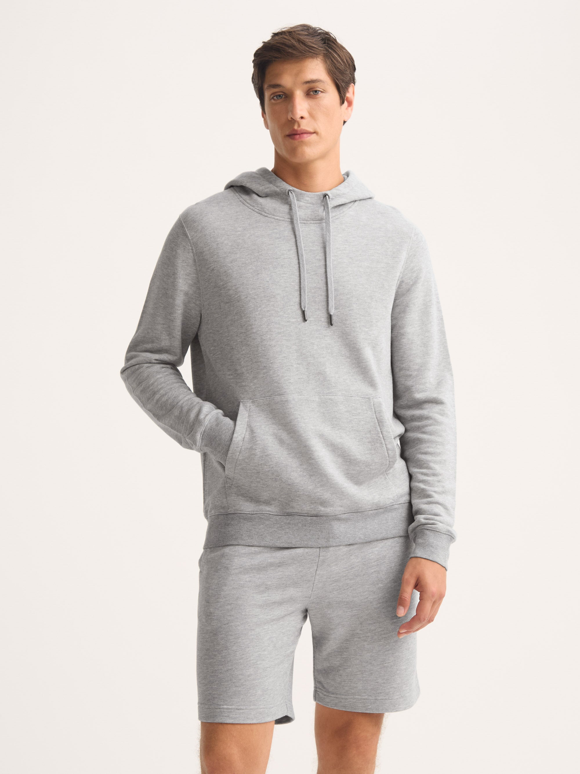 Men's Pullover Hoodie Quinn Cotton Modal Silver