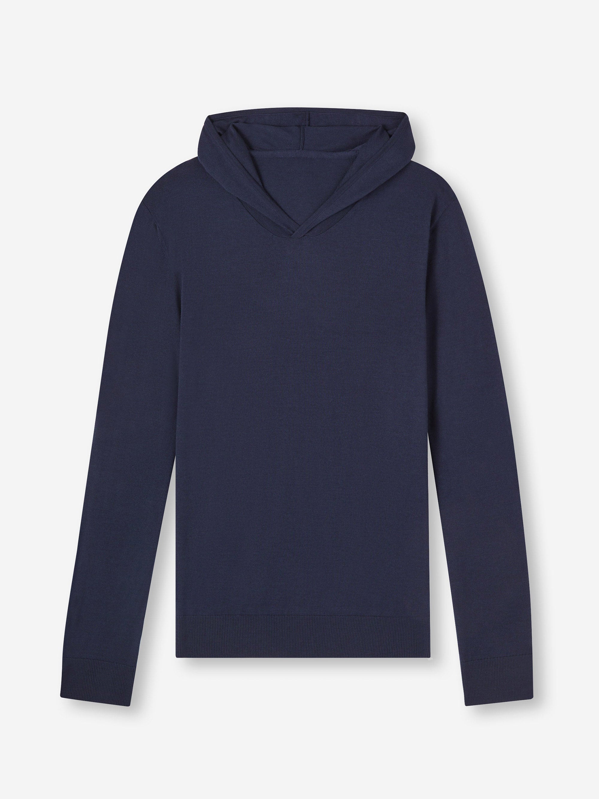 Men's Pullover Hoodie Orson Merino Wool Navy