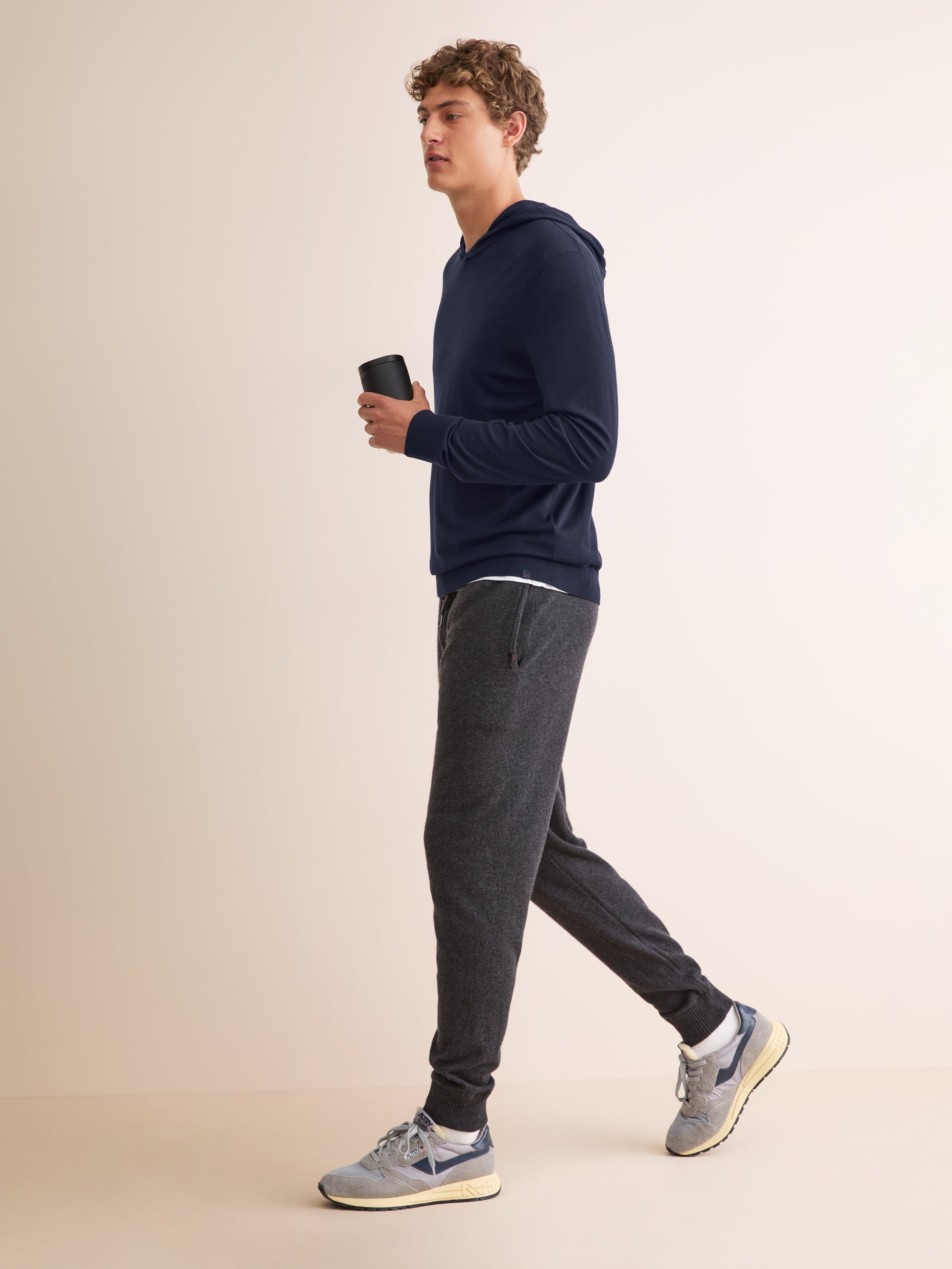 Men's Pullover Hoodie Orson Merino Wool Navy