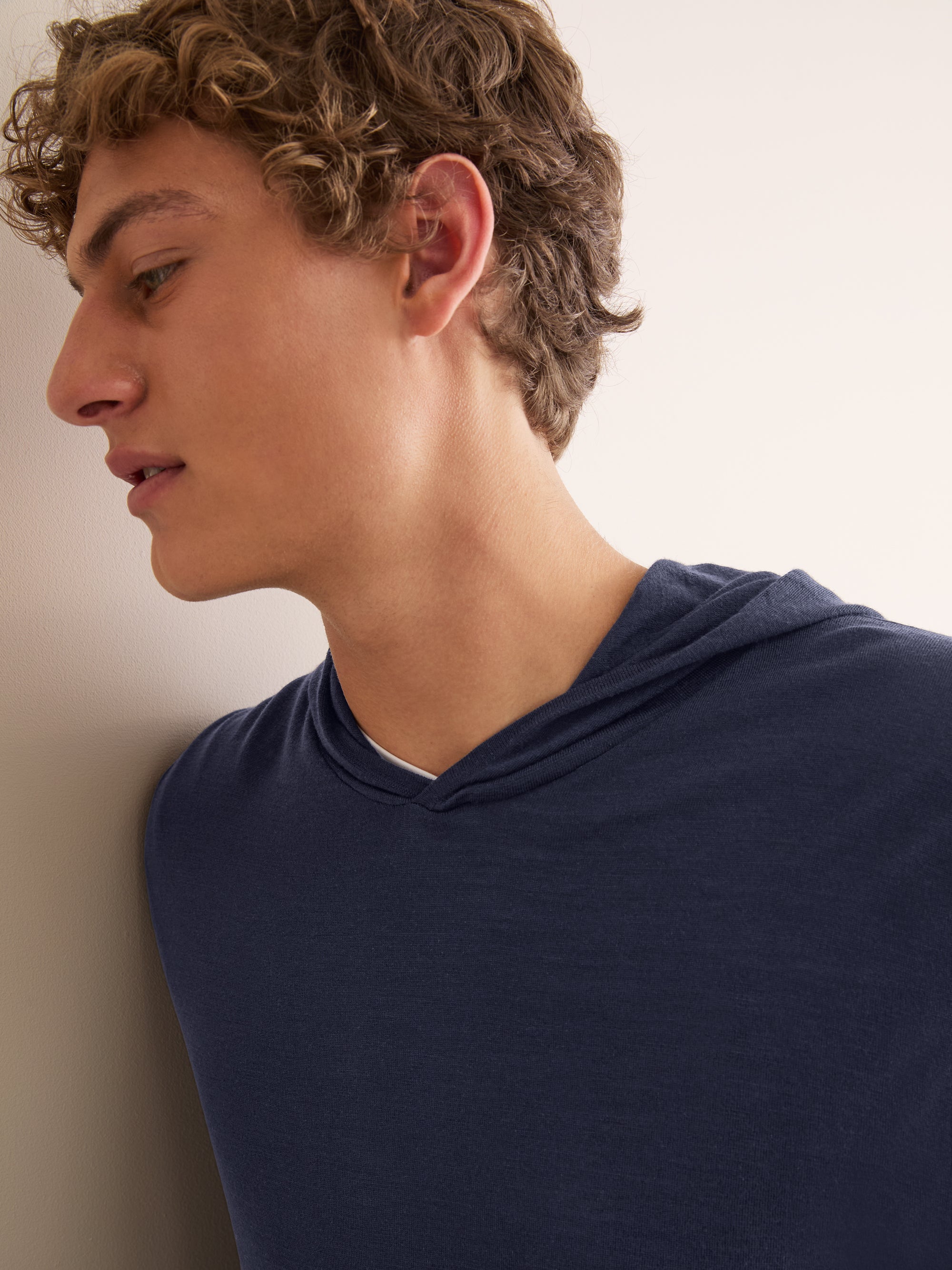Men's Pullover Hoodie Orson Merino Wool Navy