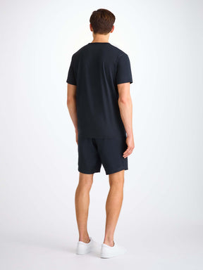 Men's V-Neck T-Shirt Barny Pima Cotton Navy