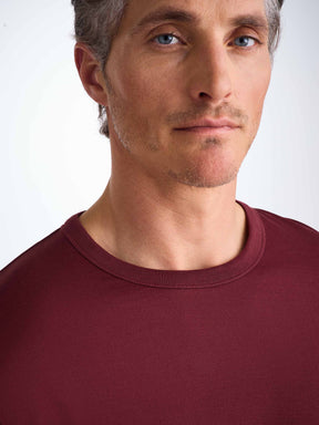 Men's Long Sleeve T-Shirt Barny Pima Cotton Burgundy