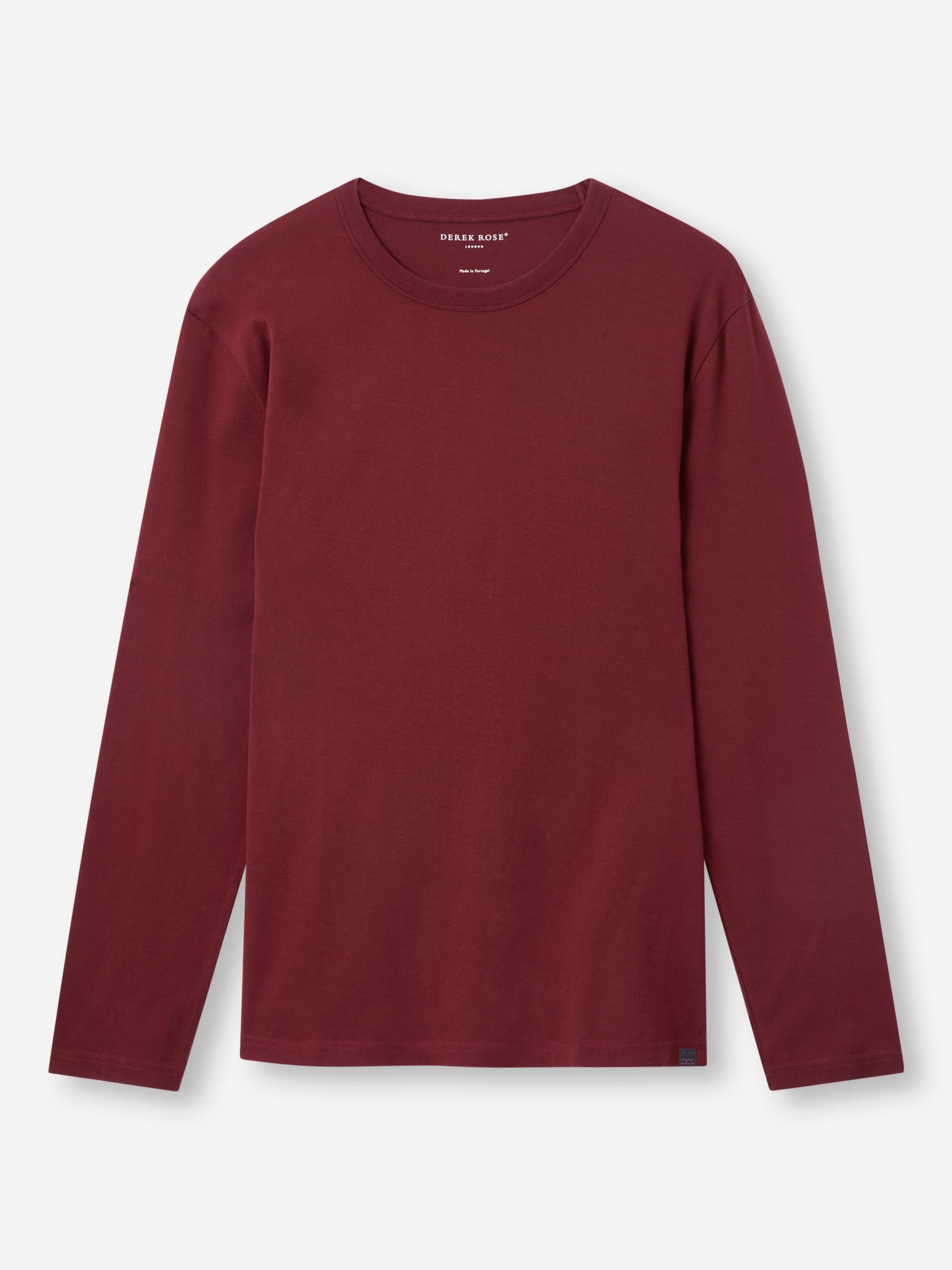 Men's Long Sleeve T-Shirt Barny Pima Cotton Burgundy