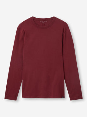 Men's Long Sleeve T-Shirt Barny Pima Cotton Burgundy