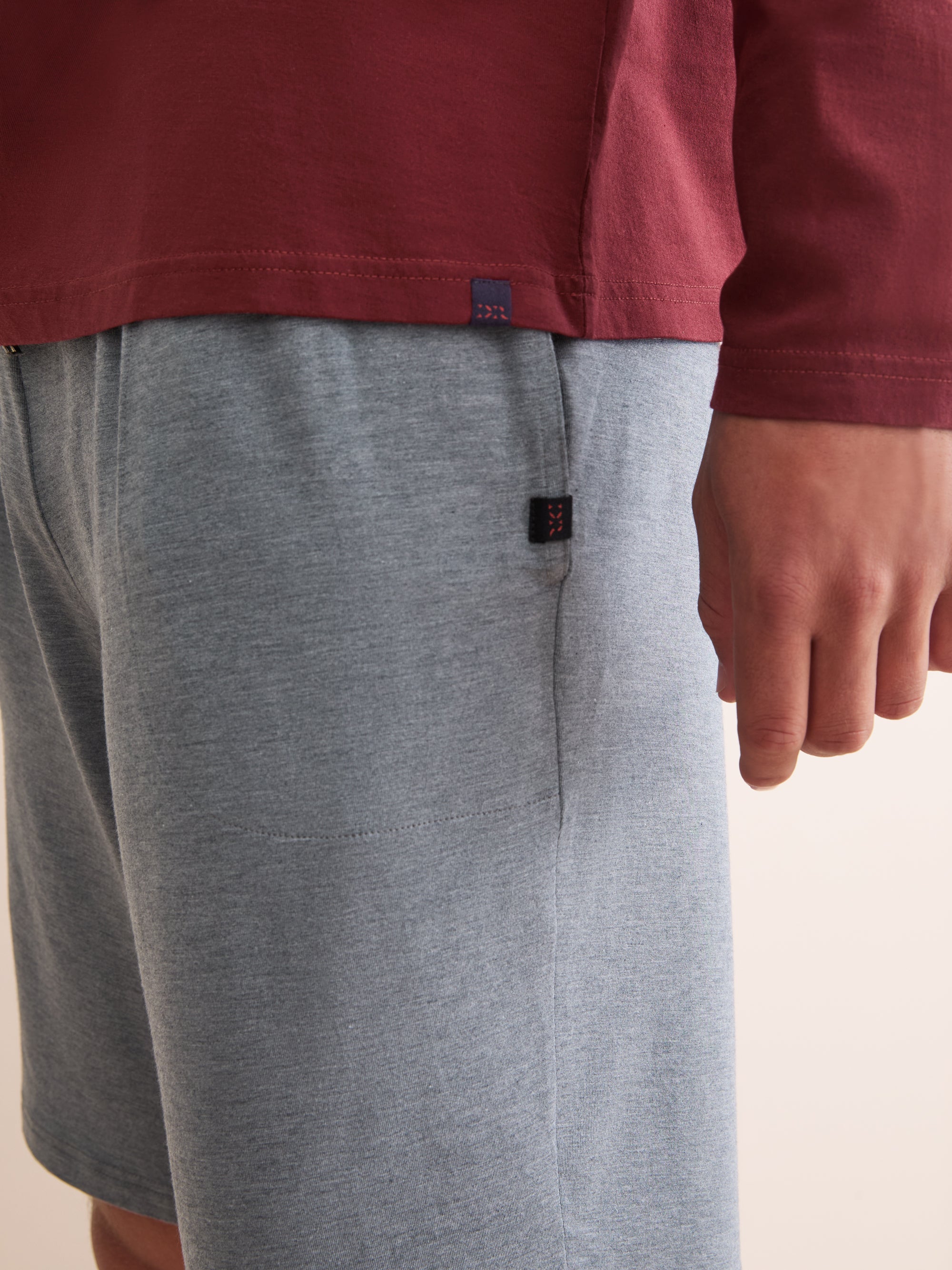 Men's Long Sleeve T-Shirt Barny Pima Cotton Burgundy