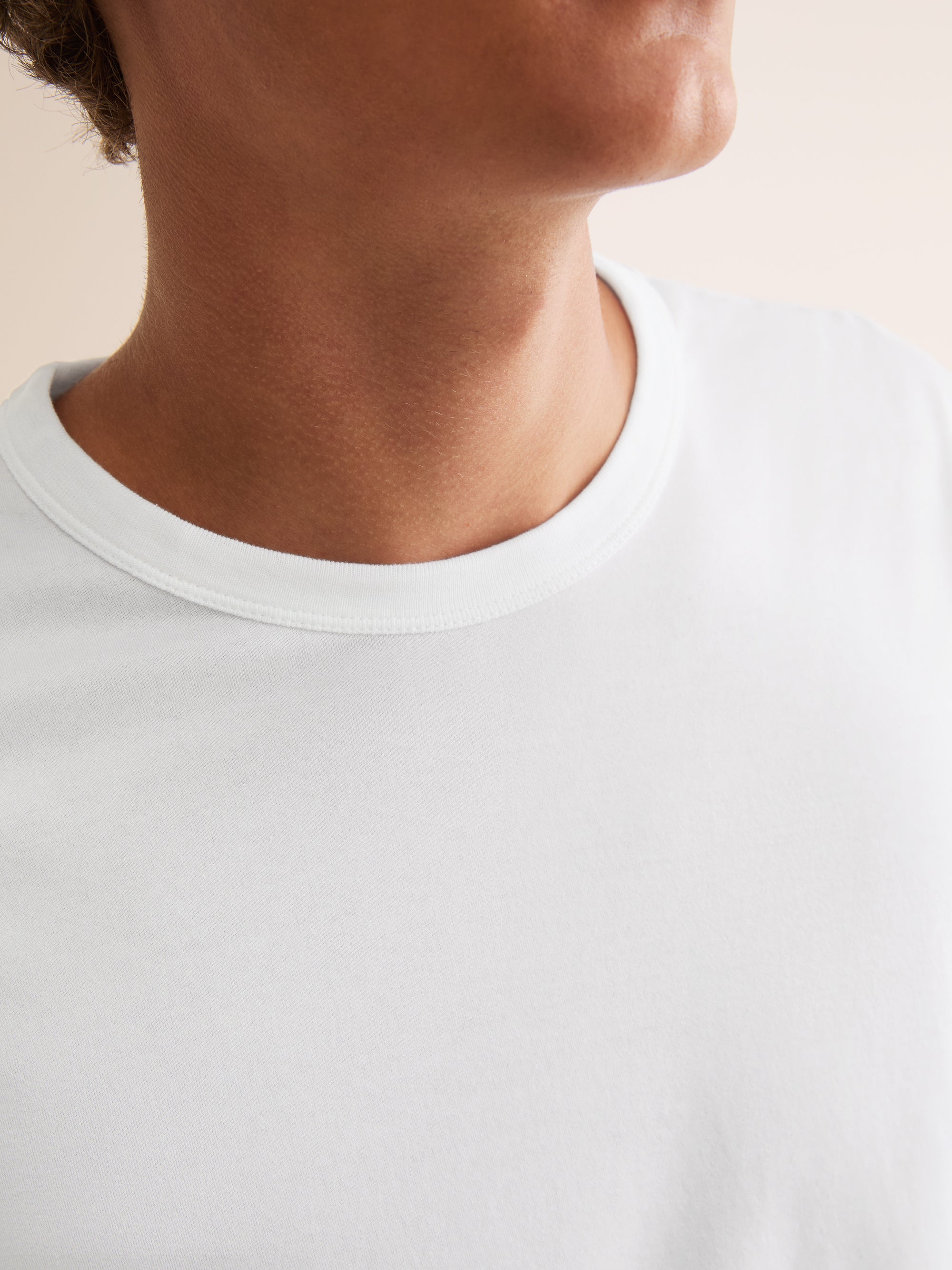 Men's Long Sleeve T-Shirt Barny Pima Cotton White