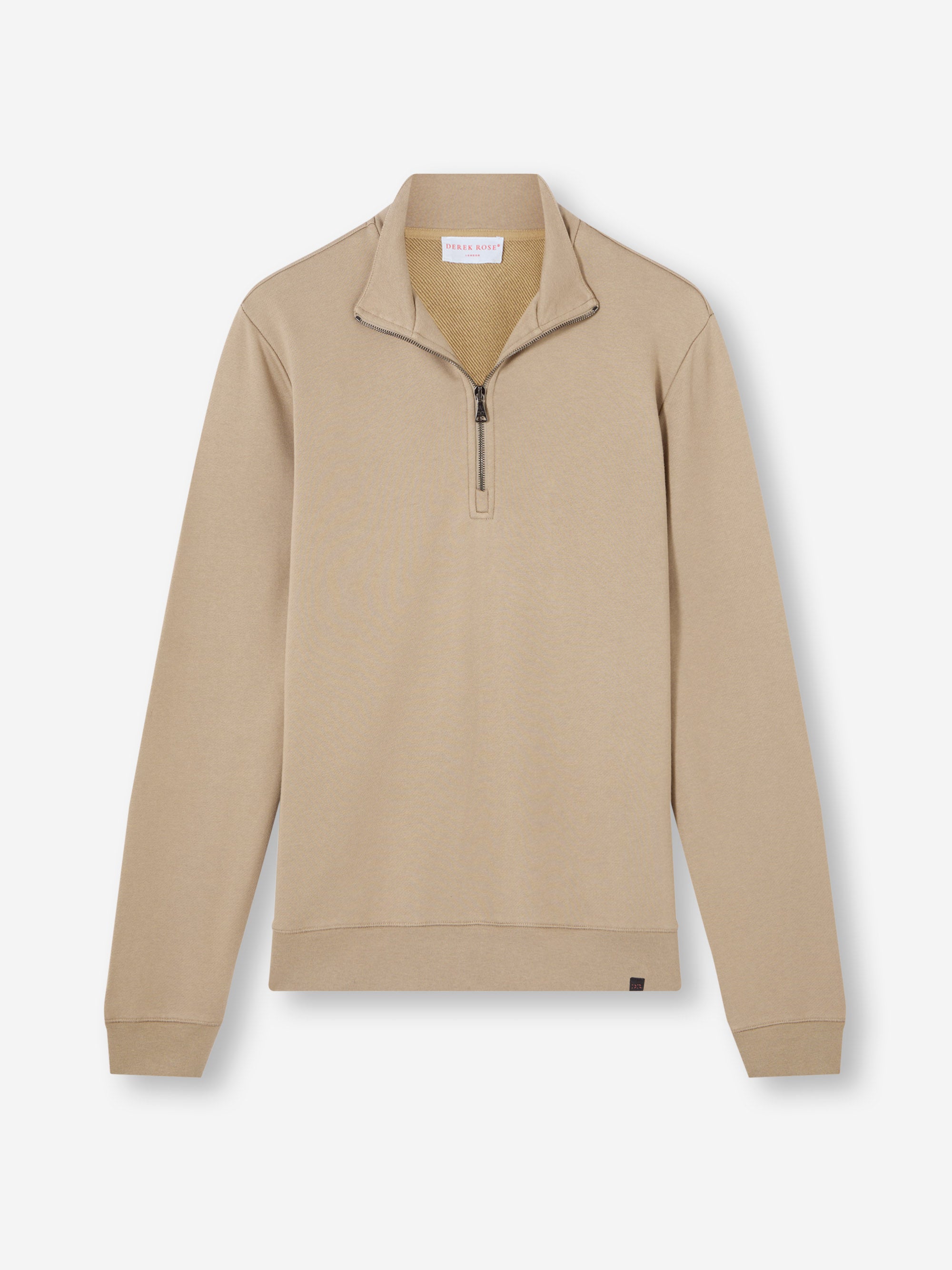 Men's Half-Zip Pullover Quinn Cotton Modal Taupe