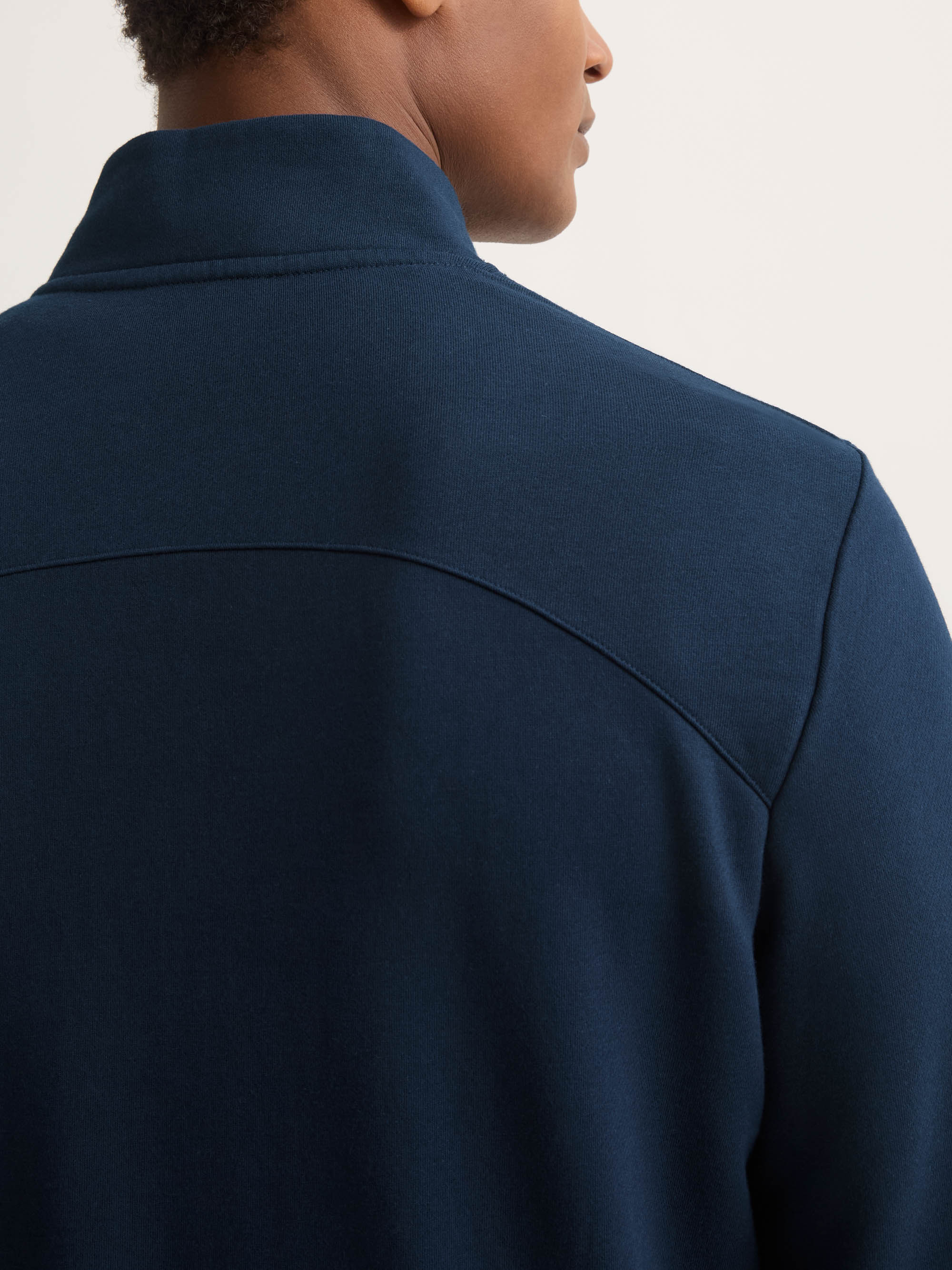 Men's Half-Zip Pullover Quinn Cotton Modal Navy