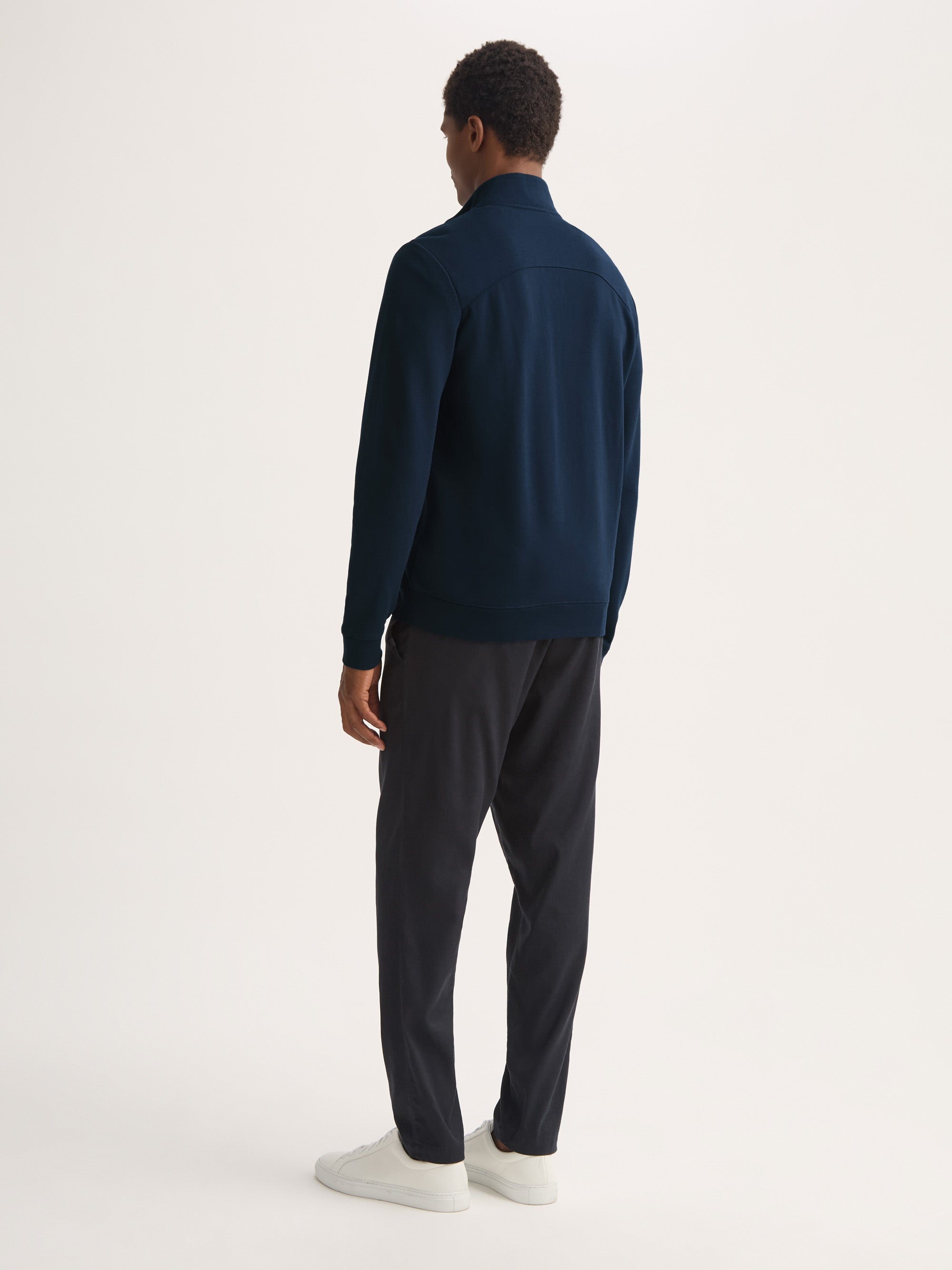Men's Half-Zip Pullover Quinn Cotton Modal Navy